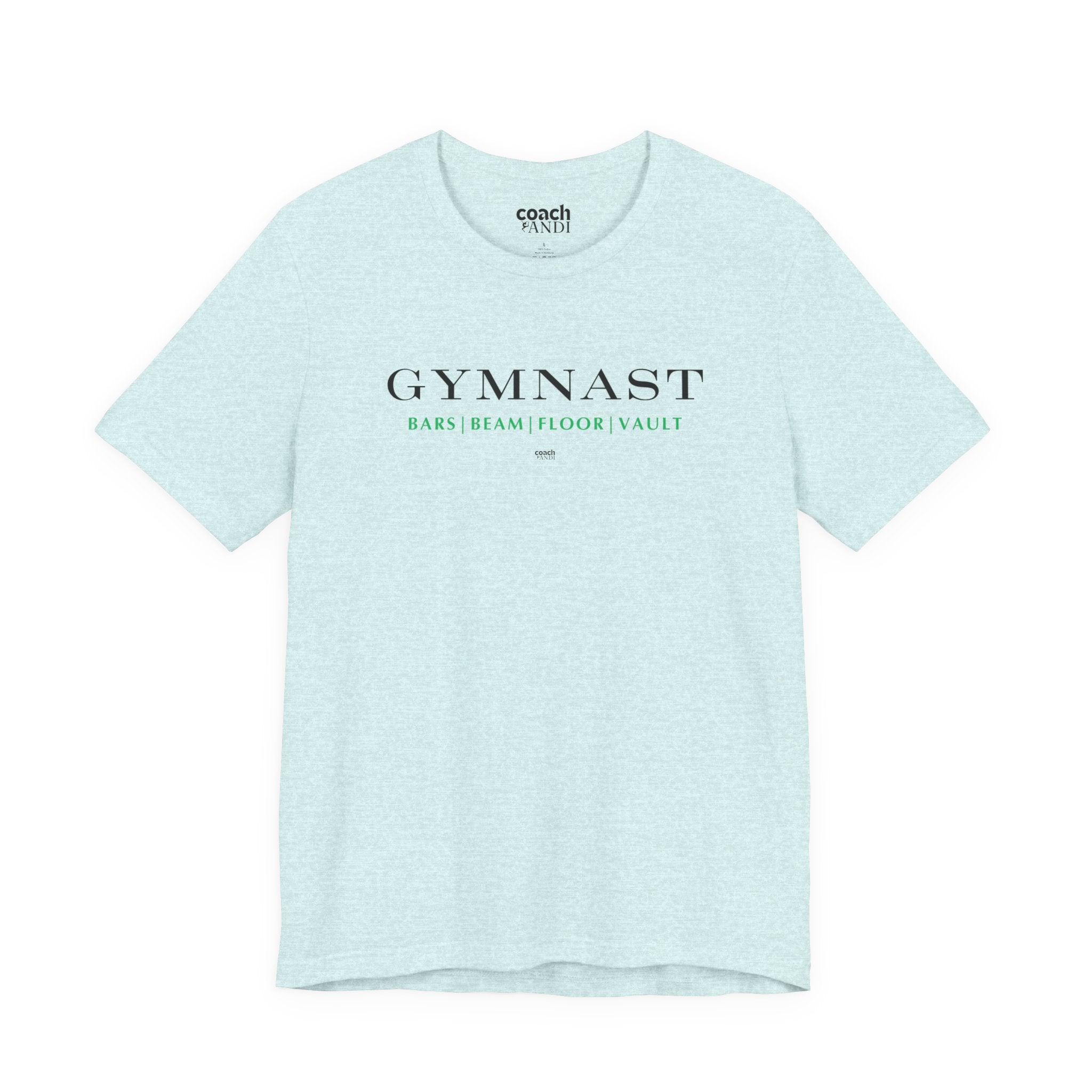 GYMNAST (Bars Beam Floor Vault) Tshirt - Green (Adult)