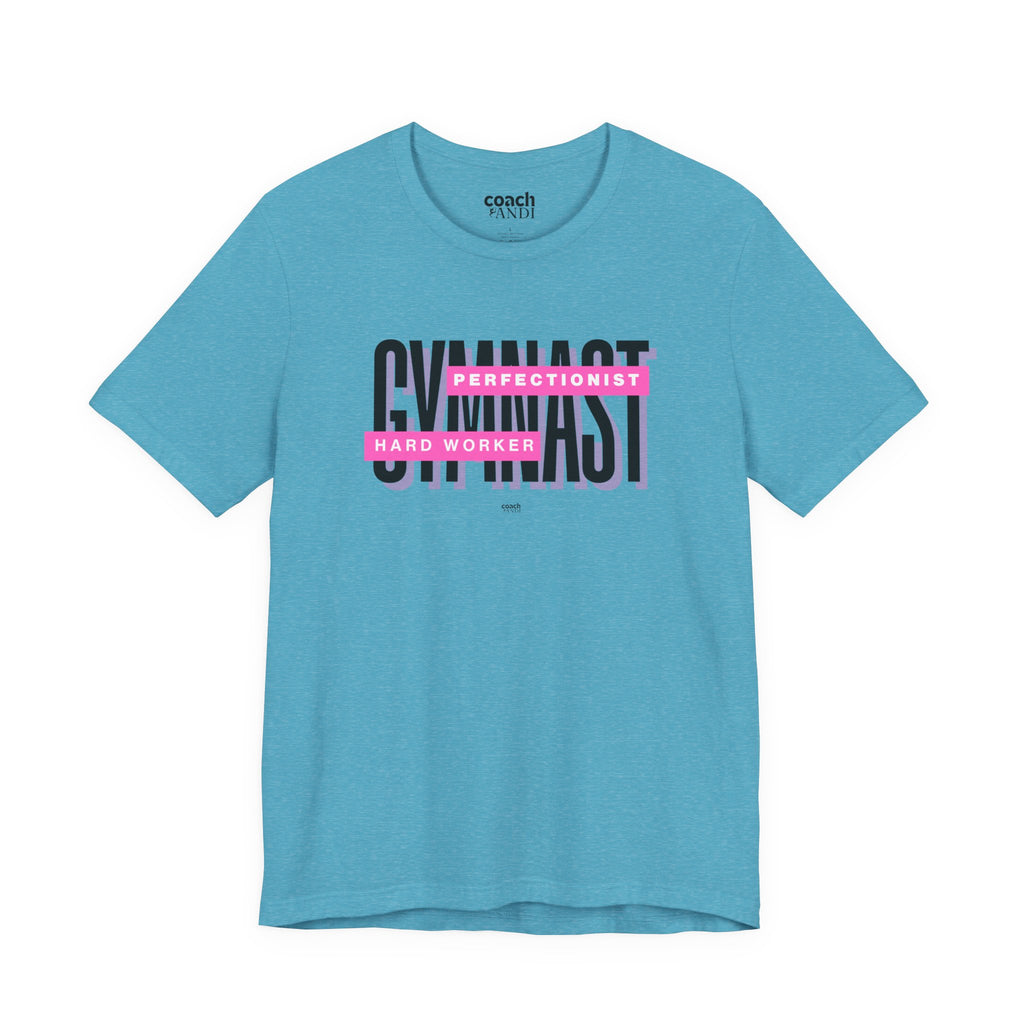 Gymnast Hard Worker Tshirt - Pink (Adult)
