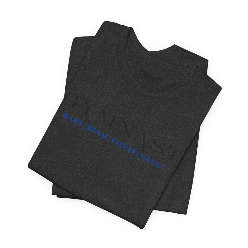 GYMNAST (Bars Beam Floor Vault) Tshirt - Blue (Adult)