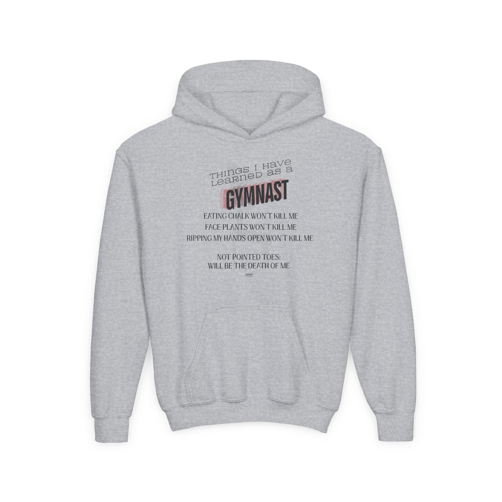 Things I learned as a Gymnast Hoodie - Red (Youth)
