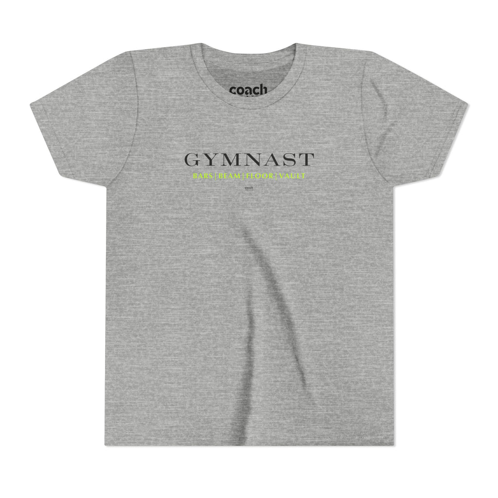 GYMNAST (Bars Beam Floor Vault) Tshirt - Lime (Youth)