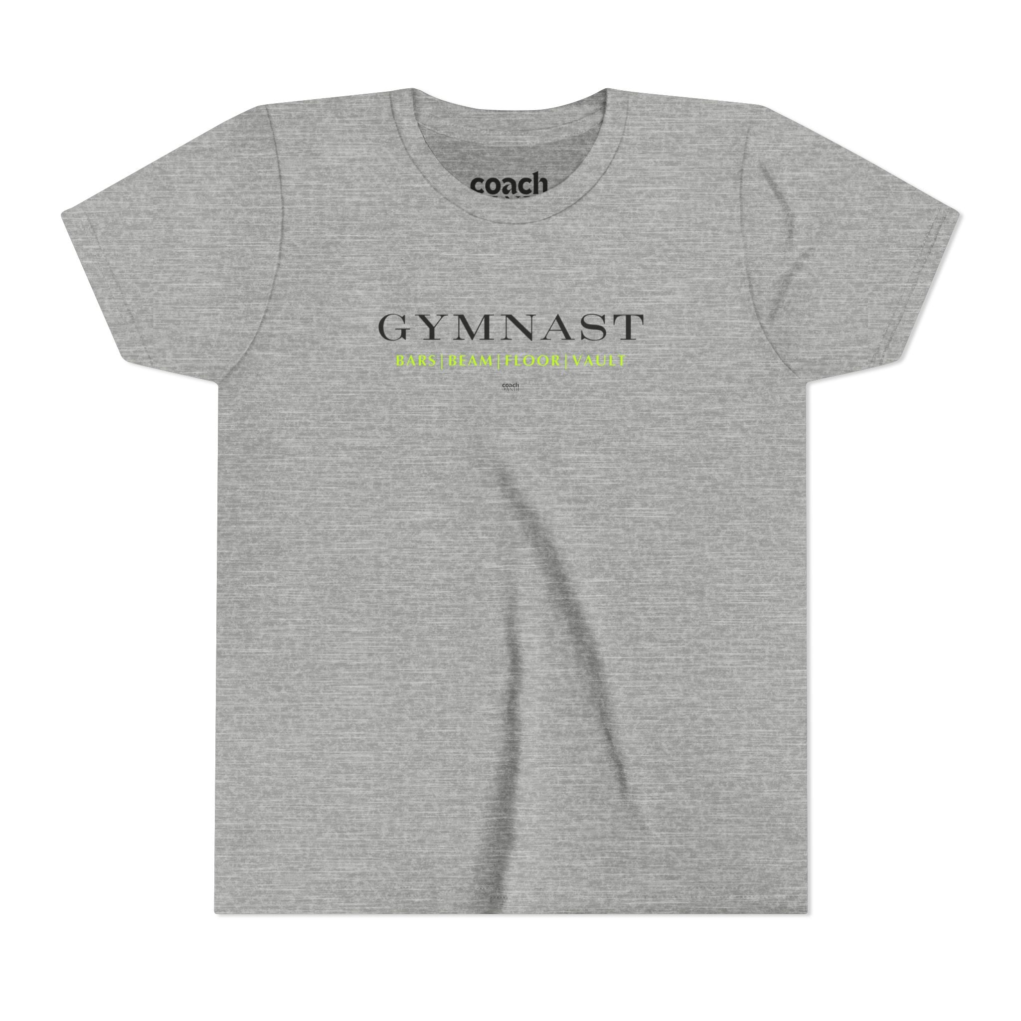 GYMNAST (Bars Beam Floor Vault) Tshirt - Lime (Youth)