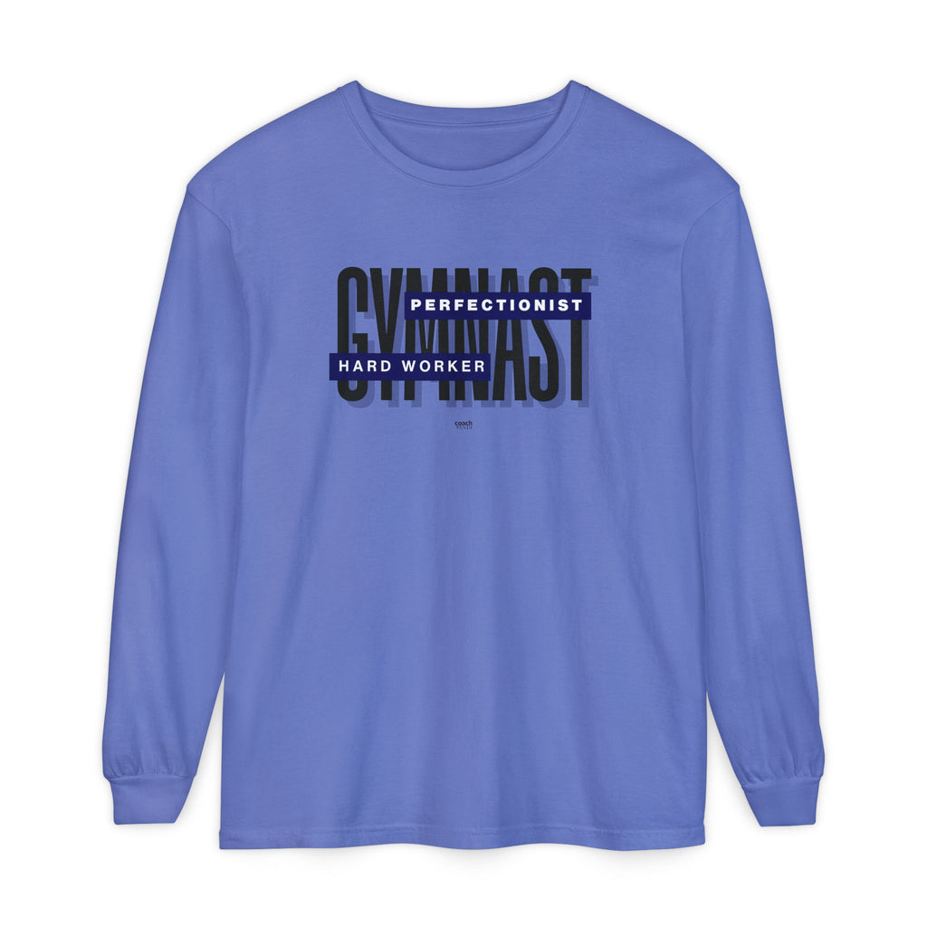 Gymnast Hard Worker Long Sleeve Shirt - Navy (Adult)