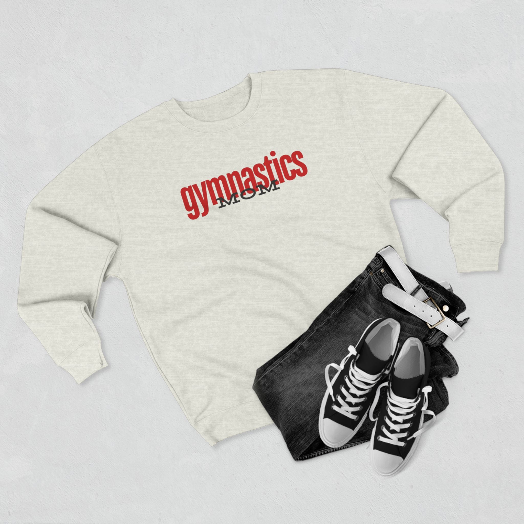 Gymnastics Mom-Red (Adult Crewneck)