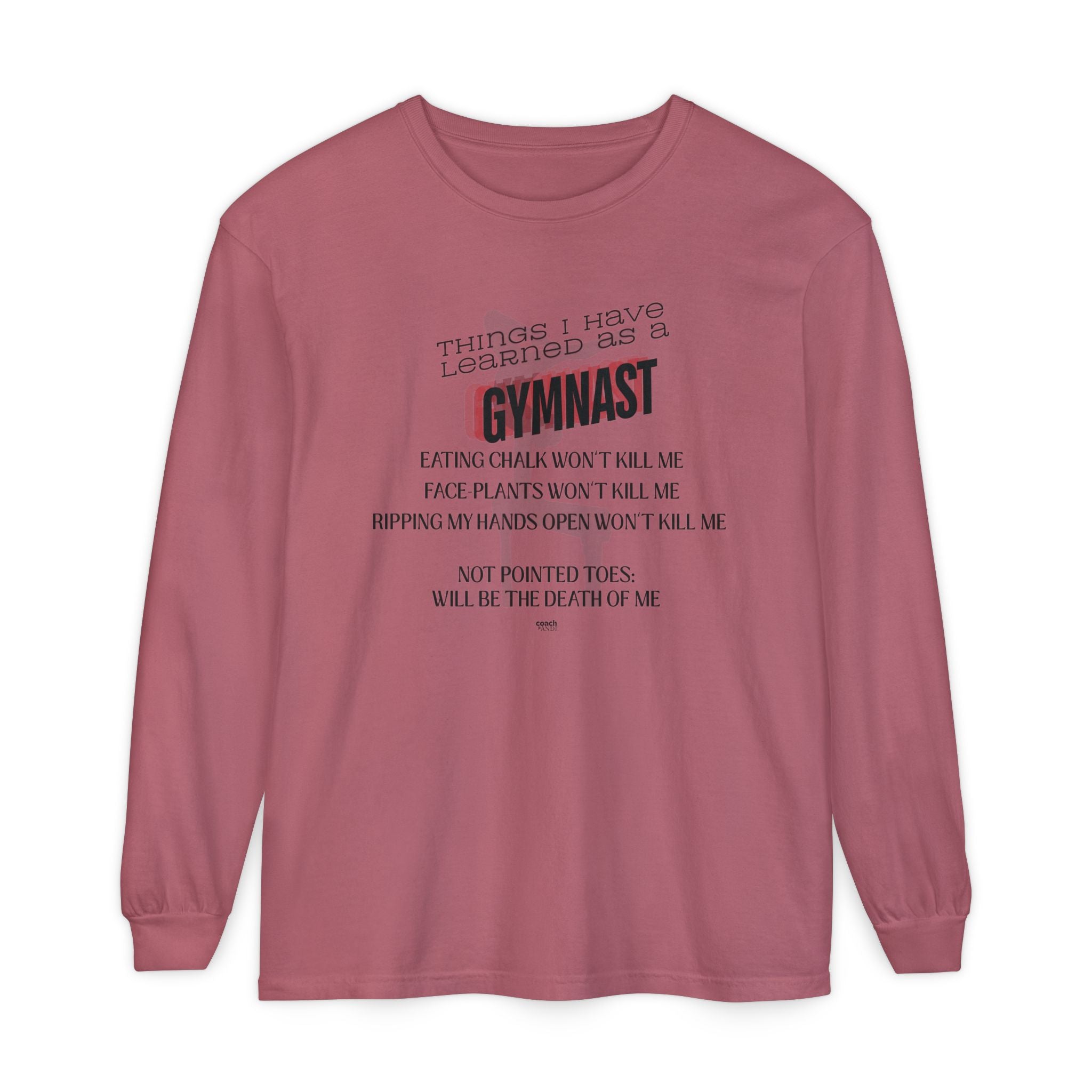 Things I Learned as a Gymnast Long Sleeve Shirt - Red (Adult)