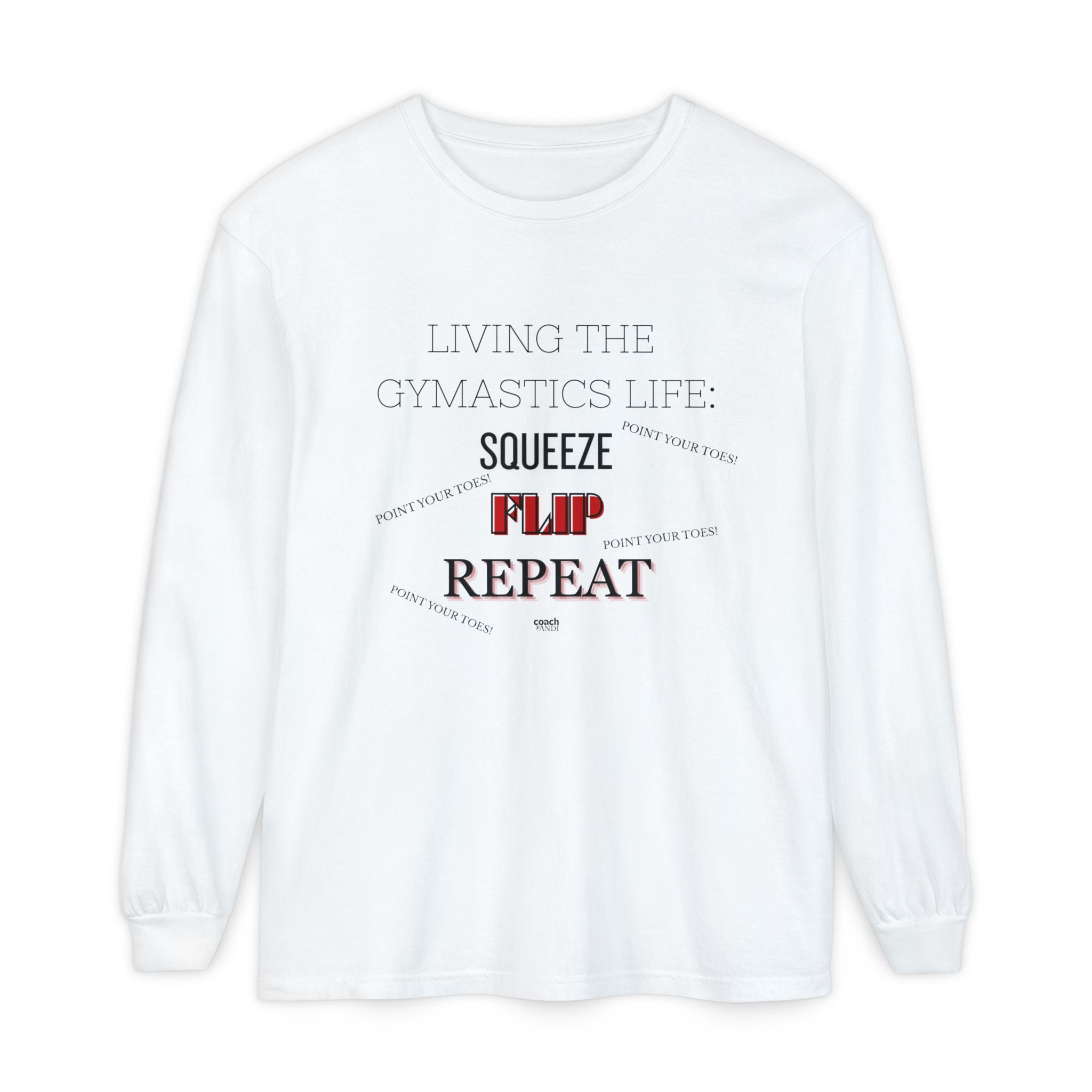 Squeeze Flip Repeat - Red (Adult Longsleeve Shirt)
