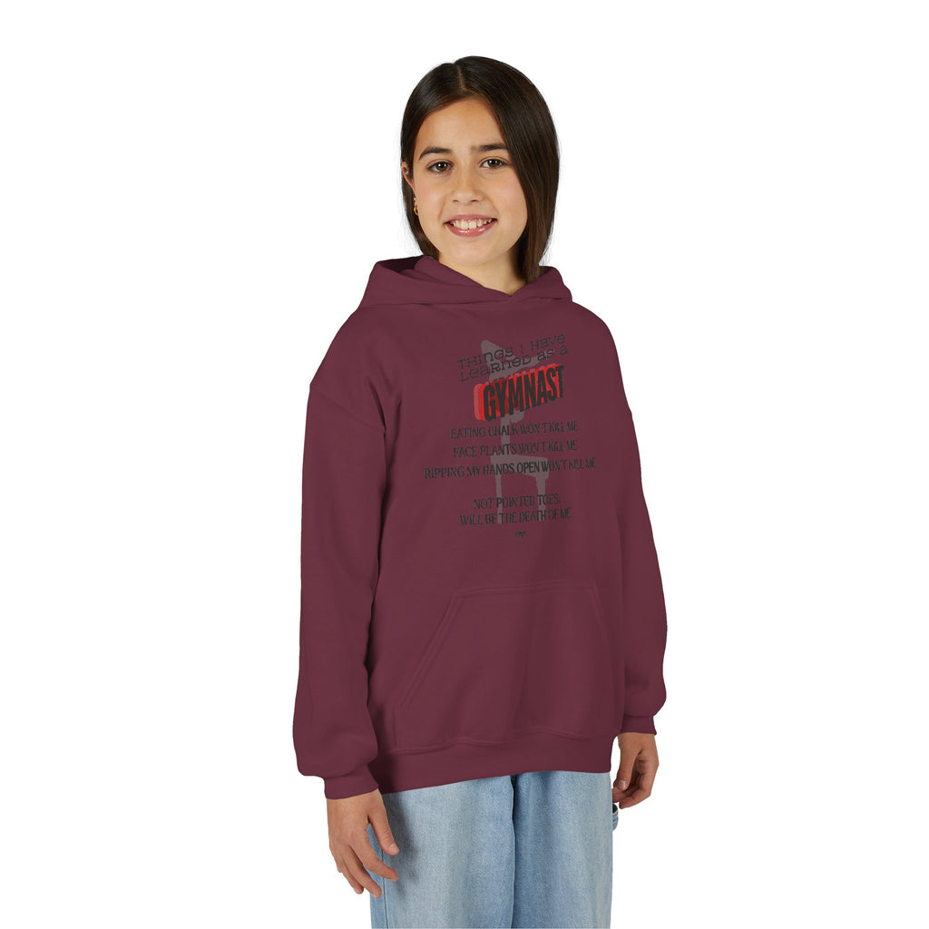 Things I learned as a Gymnast Hoodie - Red (Youth)