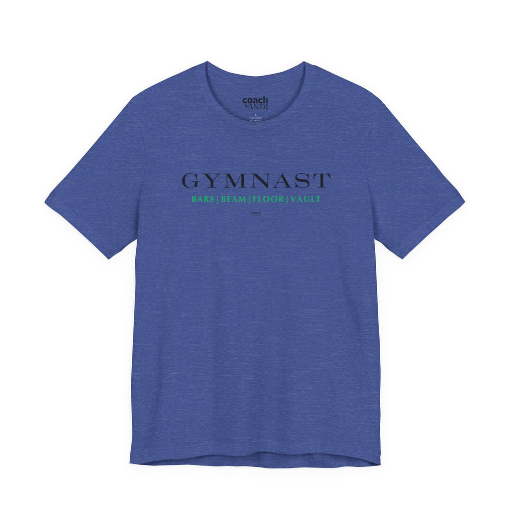 GYMNAST (Bars Beam Floor Vault) Tshirt - Green (Adult)