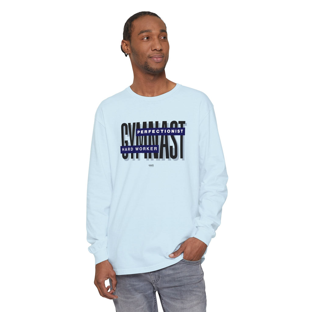 Gymnast Hard Worker Long Sleeve Shirt - Navy (Adult)