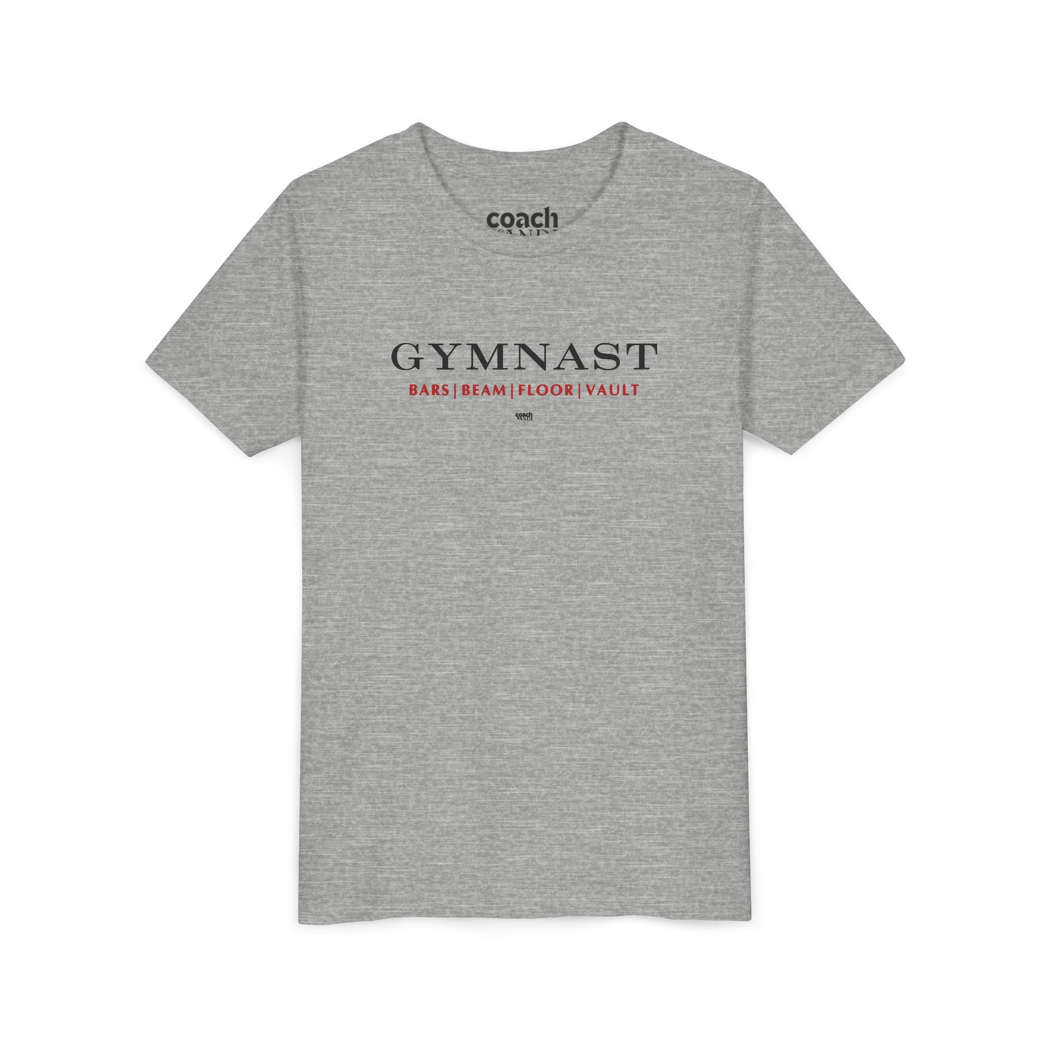 GYMNAST (Bars Beam Floor Vault) Short Sleeve Tee - Red (Youth)