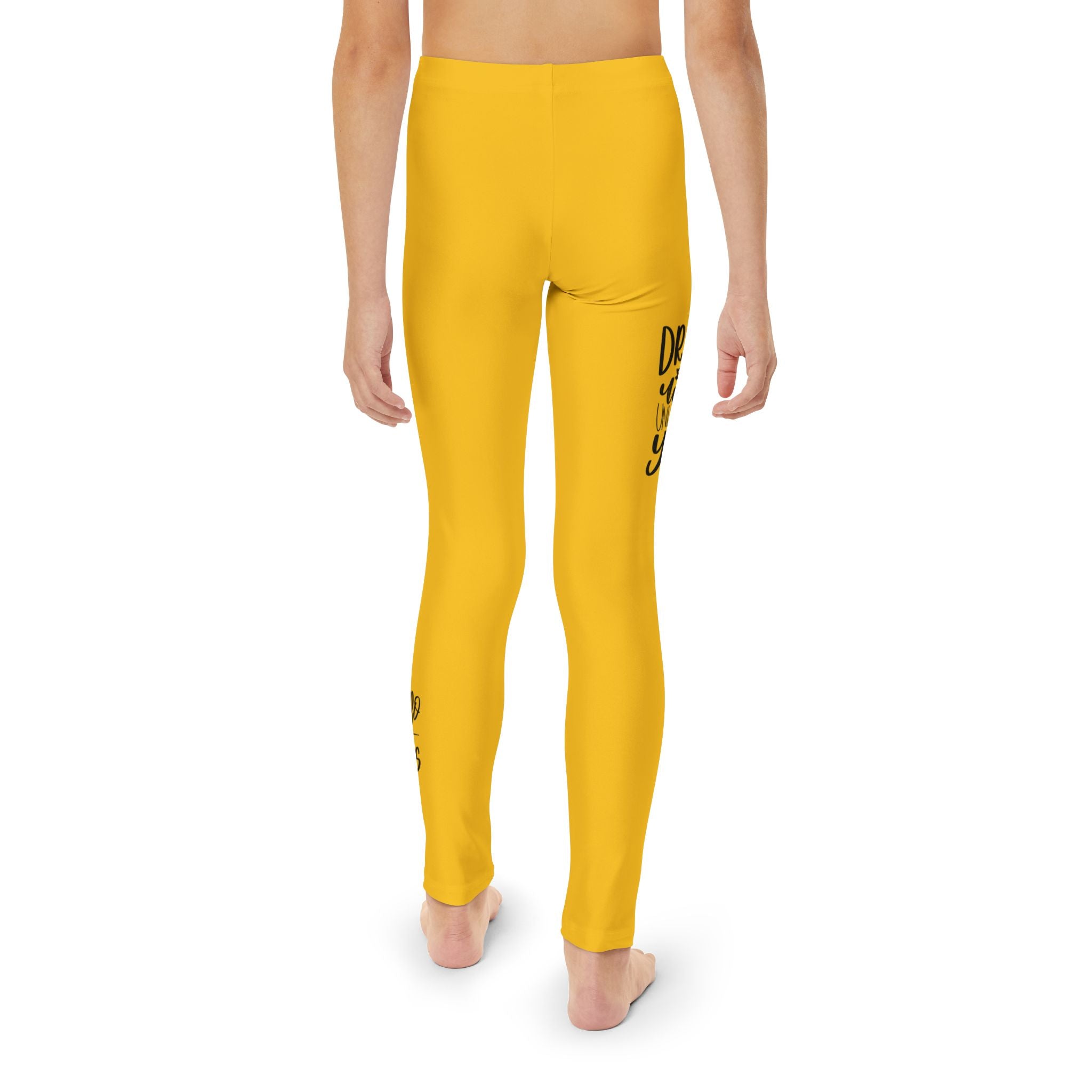Dreams Dont Work Hard, You Do - Yellow (Youth Full-Length Leggings (AOP)