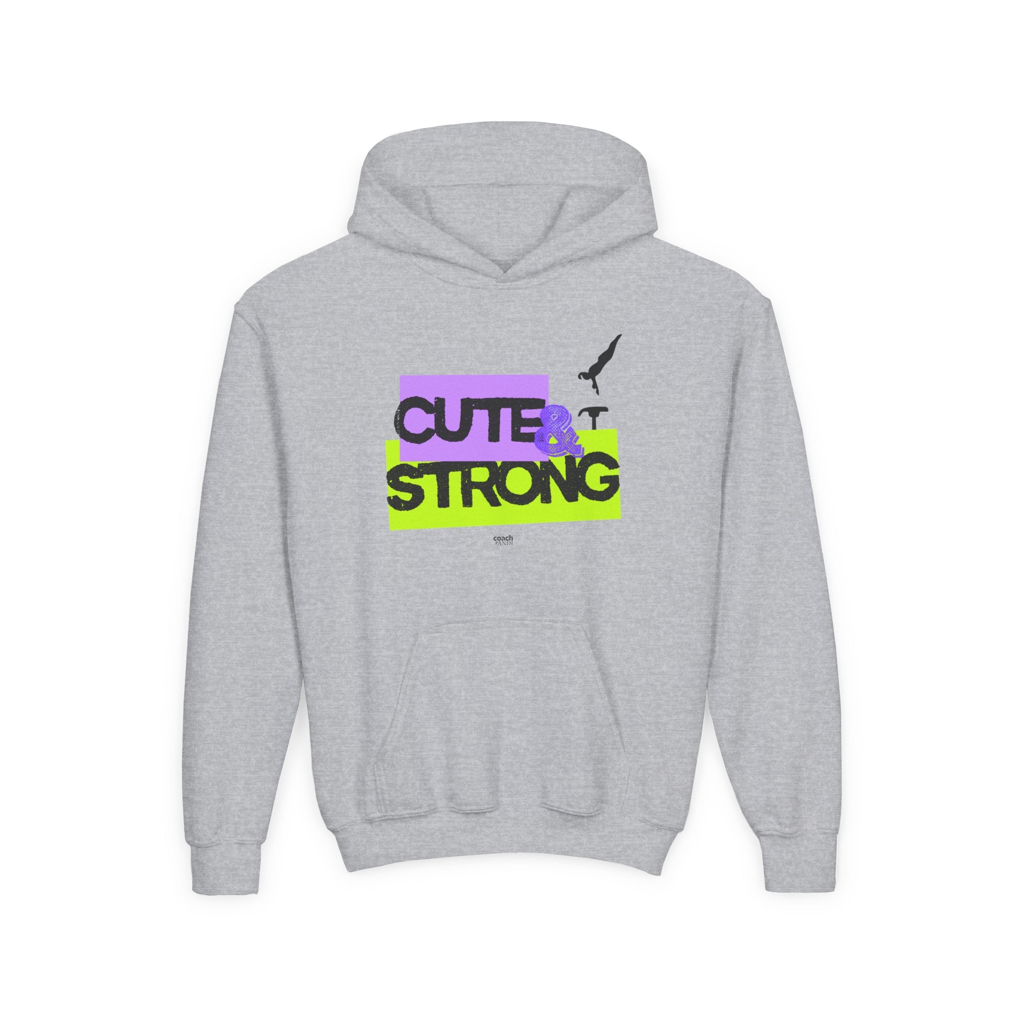 Cute & Strong Hoodie - Lavender/Lime (Youth)