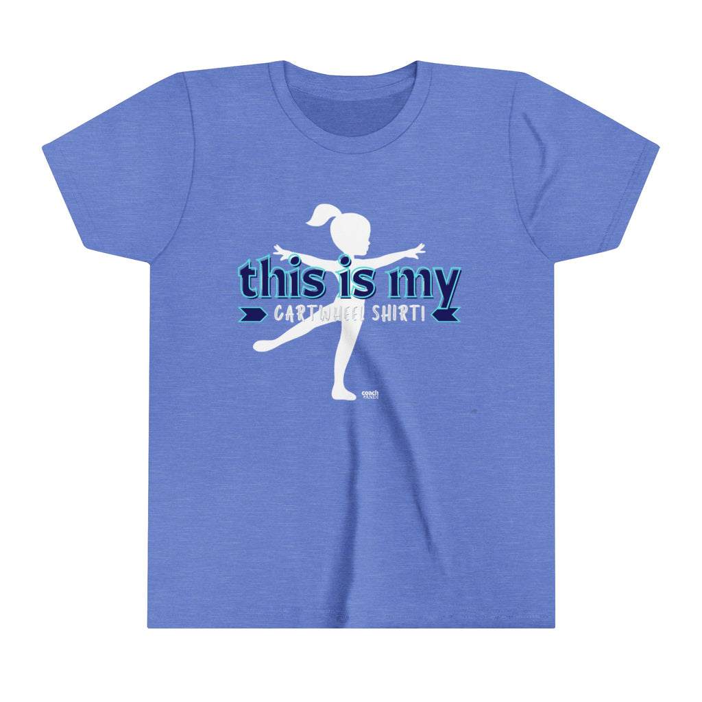 My Cartwheel Shirt-Navy/Turquoise (Youth Short Sleeve Tee)