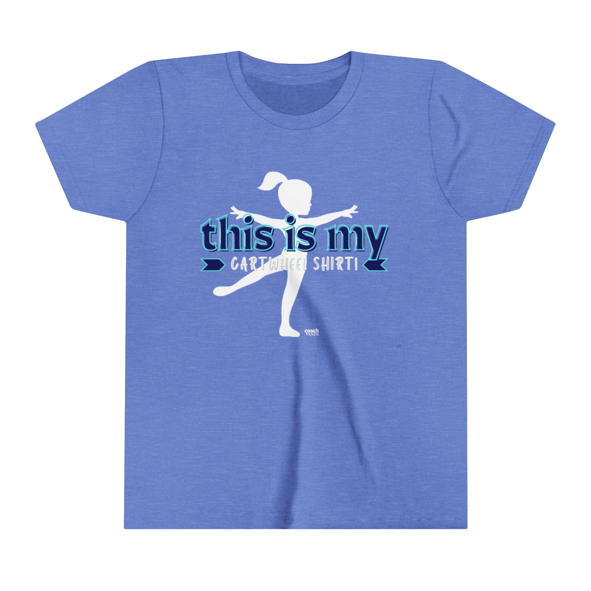 My Cartwheel Shirt-Navy/Turquoise (Youth Short Sleeve Tee)