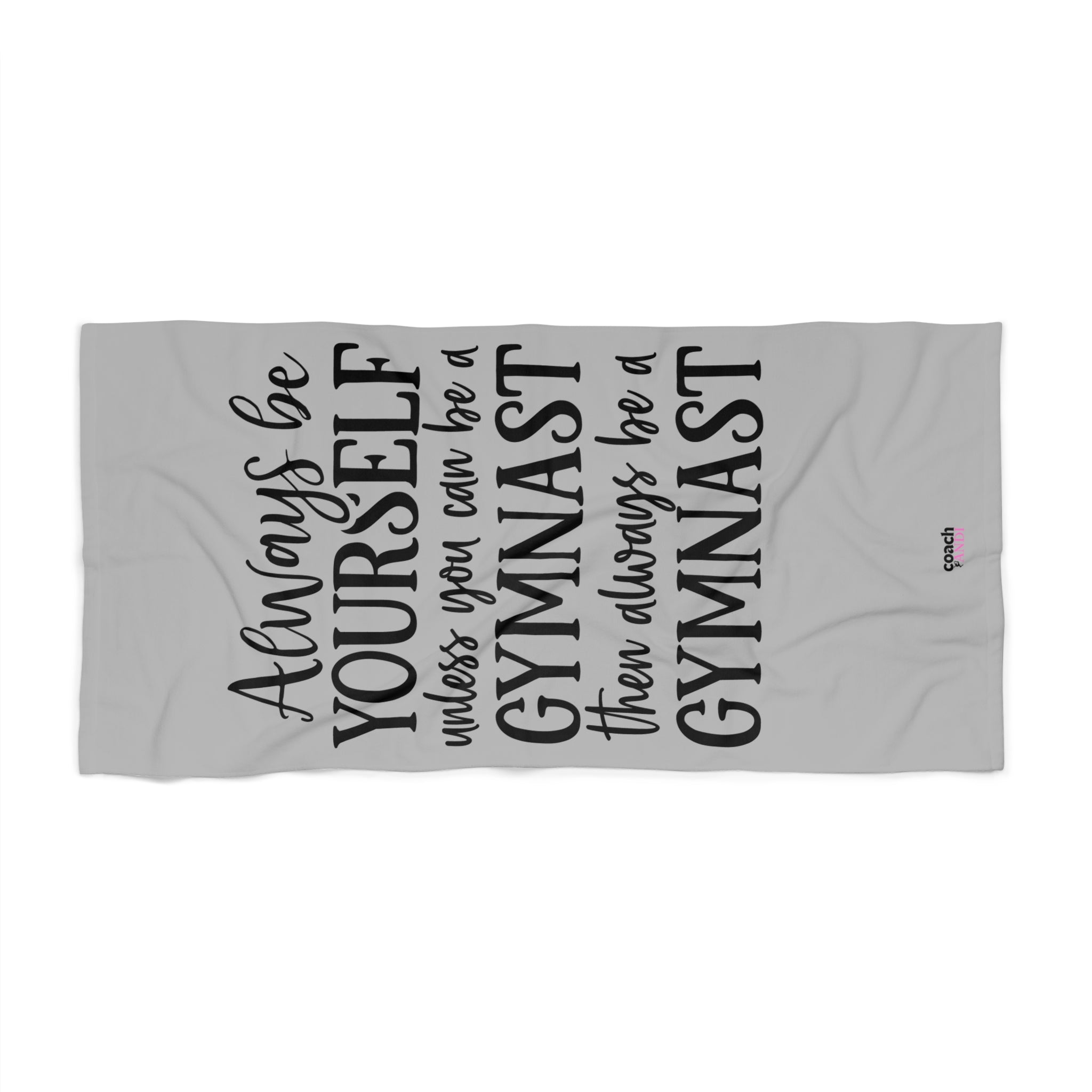 Always Be A Gymnast-Grey (Beach Towel)