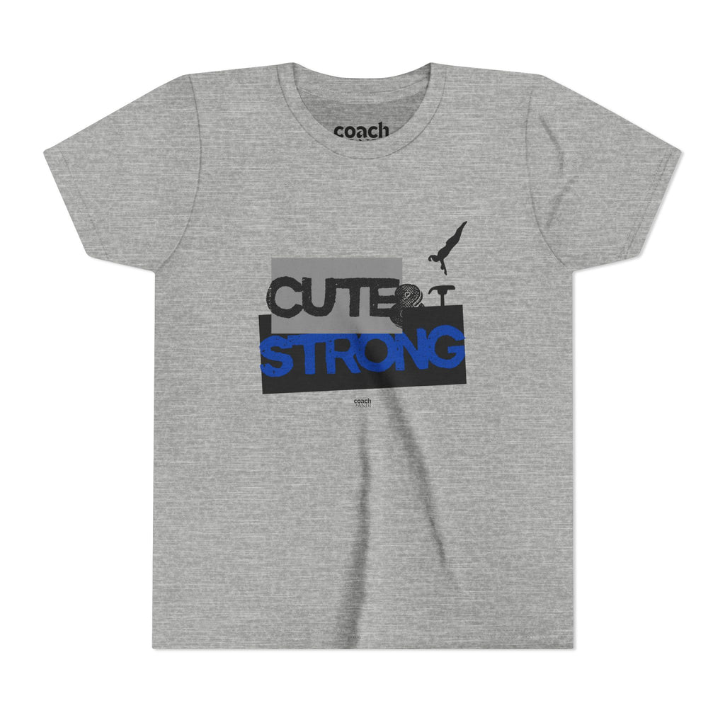 Cute & Strong Youth Short Sleeve Tee - Blue/Black