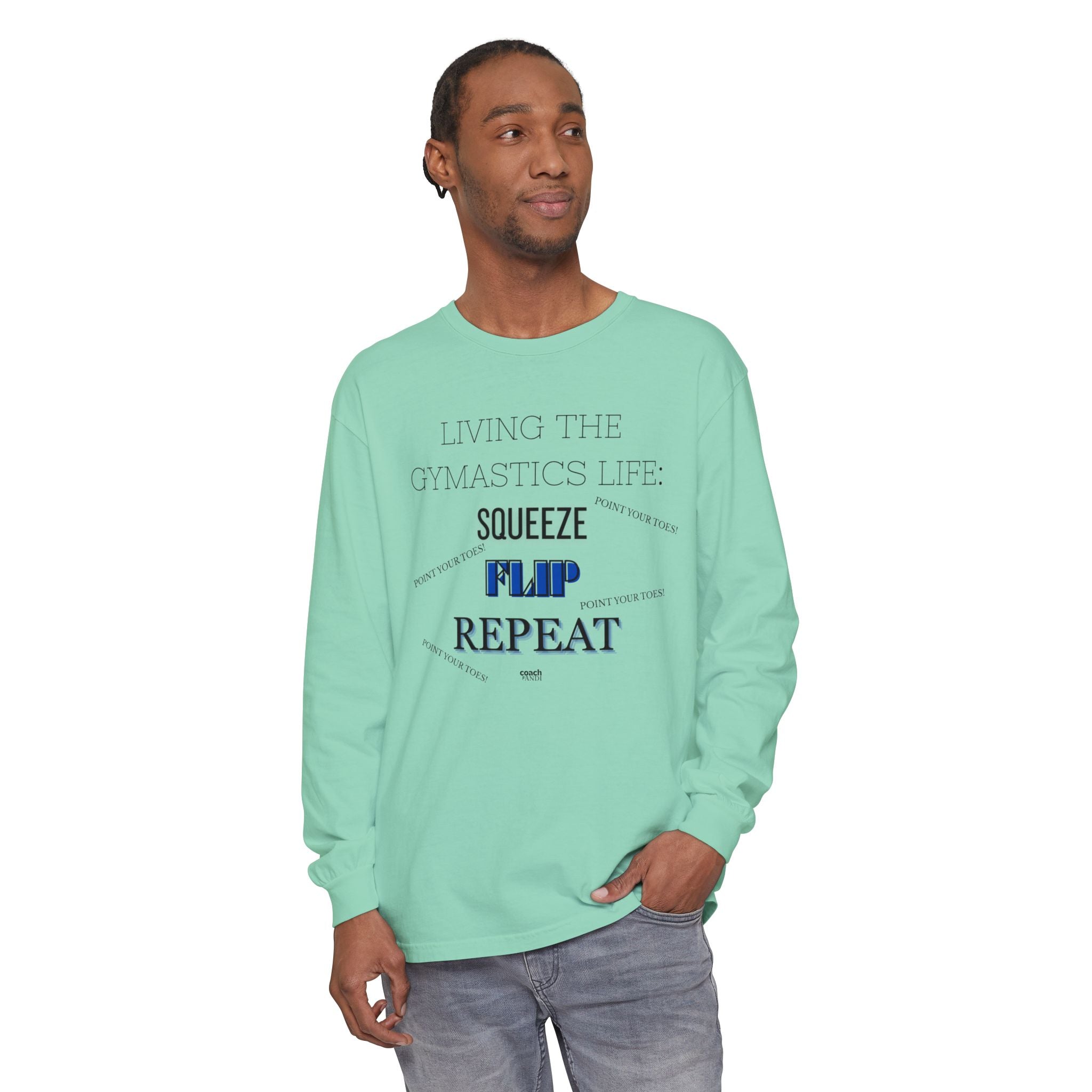 Squeeze Flip Repeat - Blue (Adult Longsleeve Shirt)