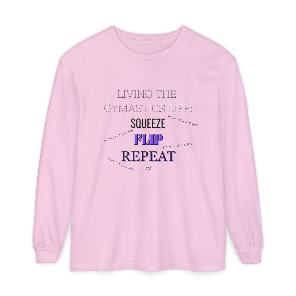 Squeeze Flip Repeat - Purple (Adult Longsleeve Shirt)