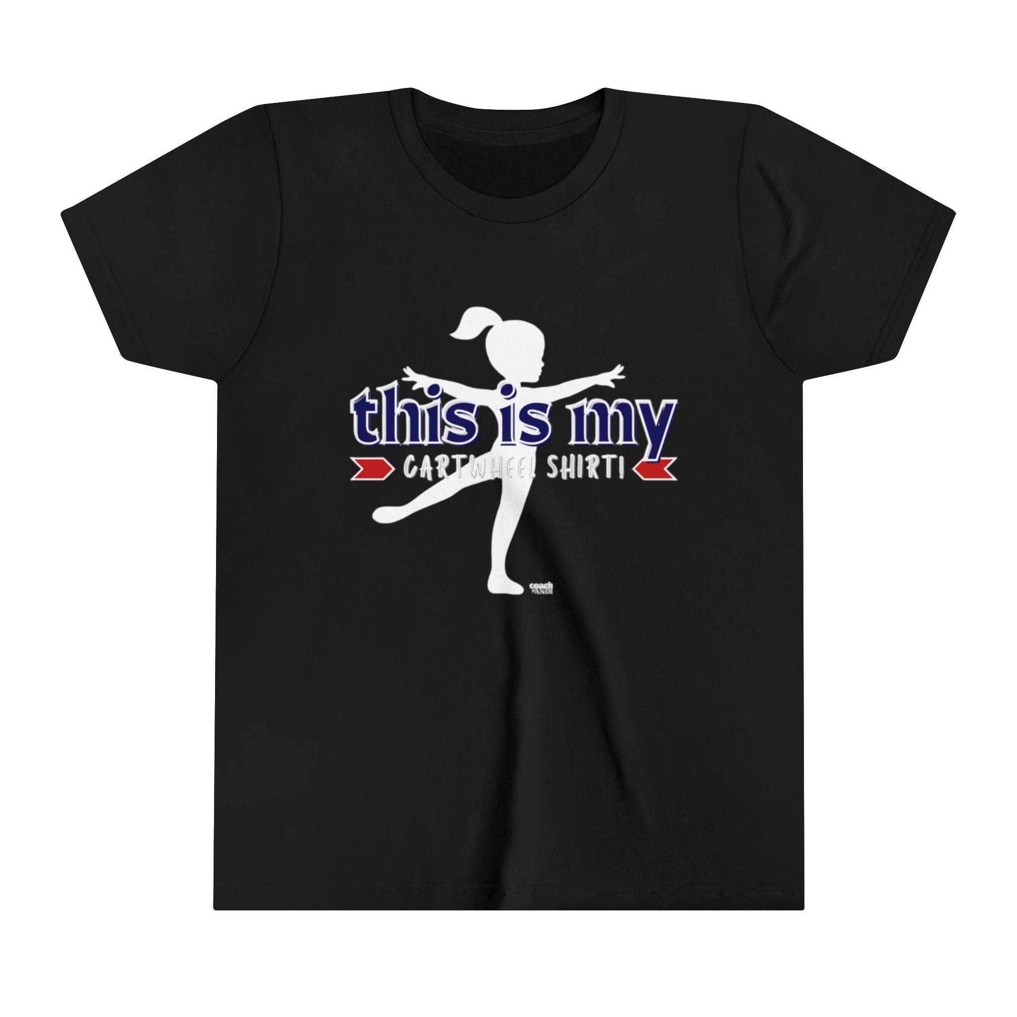 My Cartwheel Shirt-Navy/Red (Youth Short Sleeve Tee)