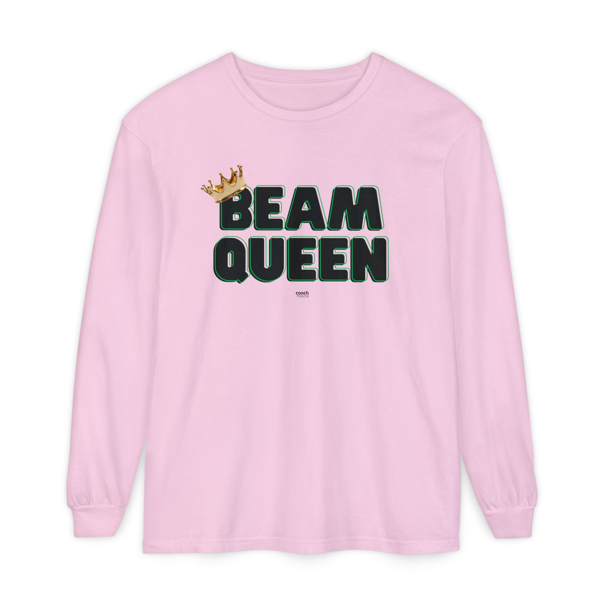 Beam Queen - Black/Green (Adult Long Sleeve Shirt)