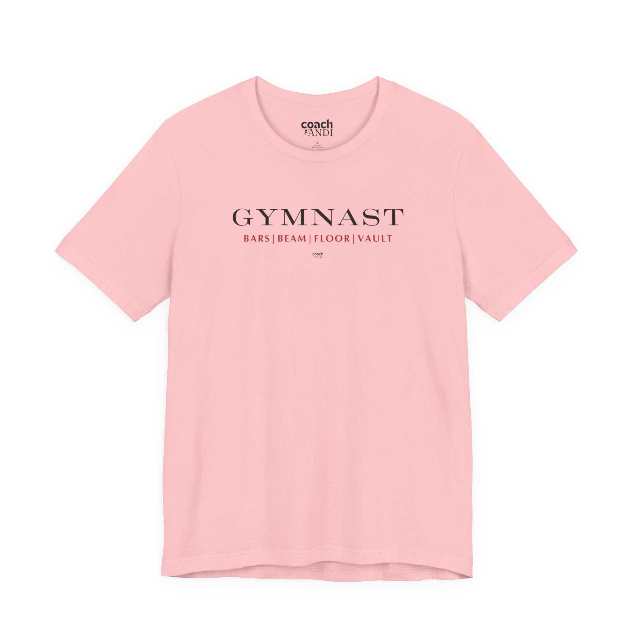 GYMNAST (Bars Beam Floor Vault) Tshirt - Red (Adult)