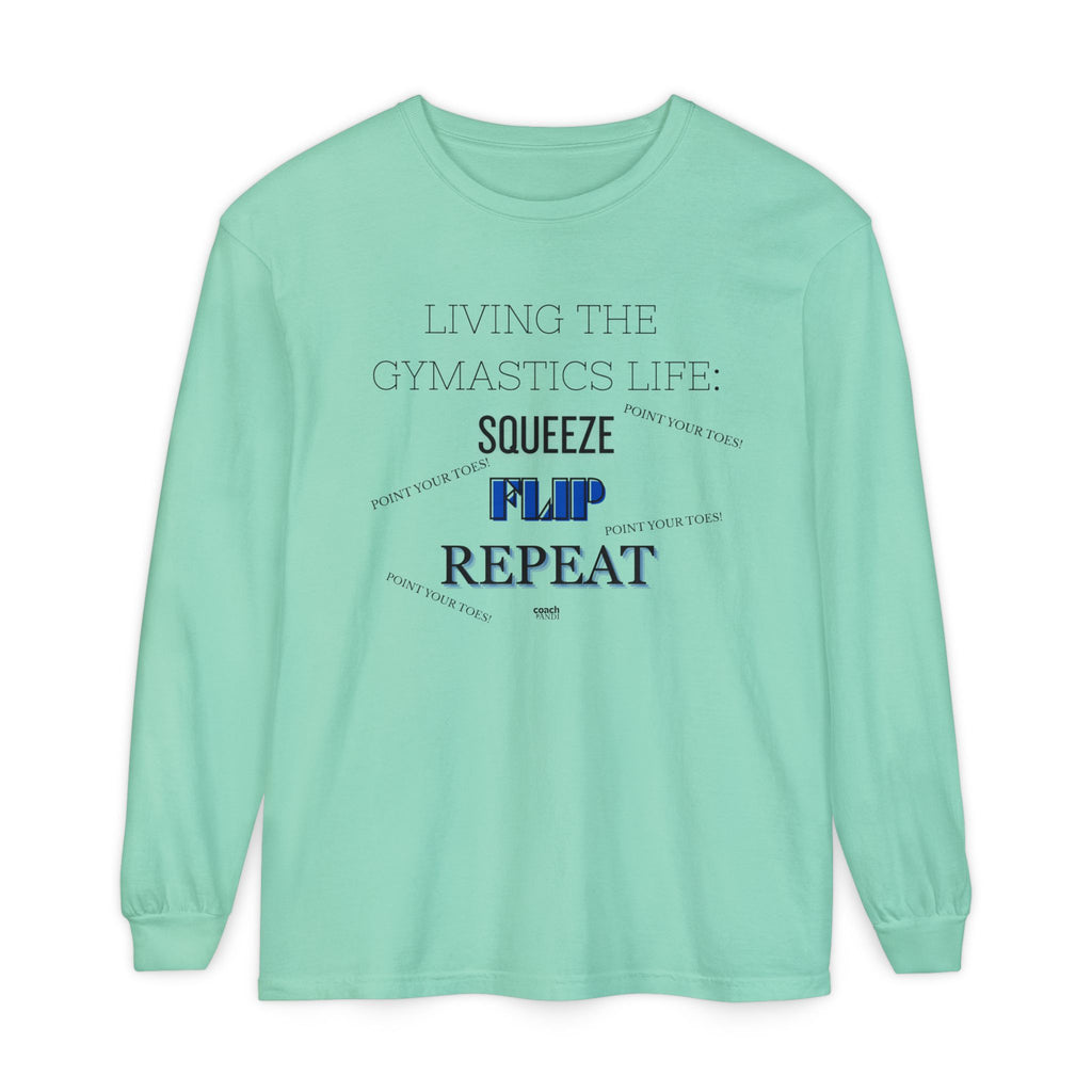 Squeeze Flip Repeat - Blue (Adult Longsleeve Shirt)