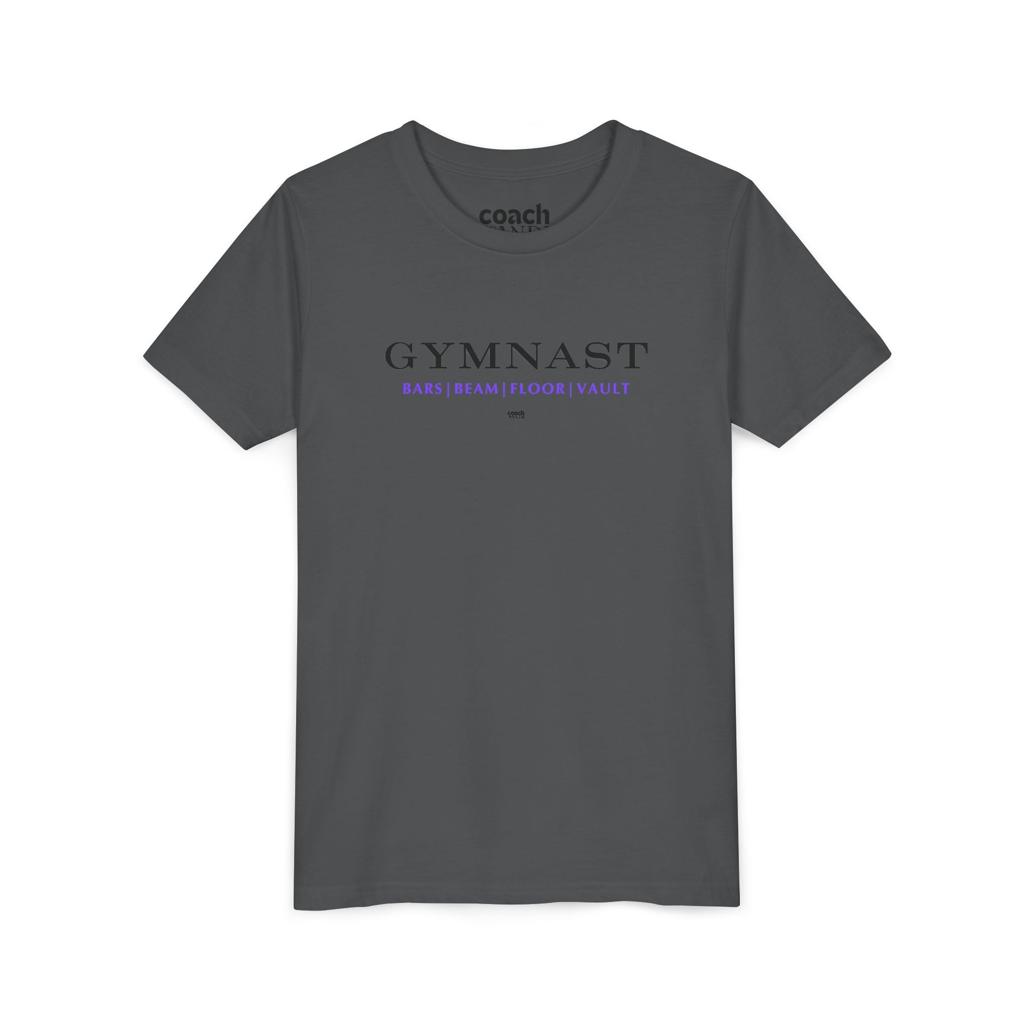 GYMNAST (Bars Beam Floor Vault) Tshirt - Purple (Youth)