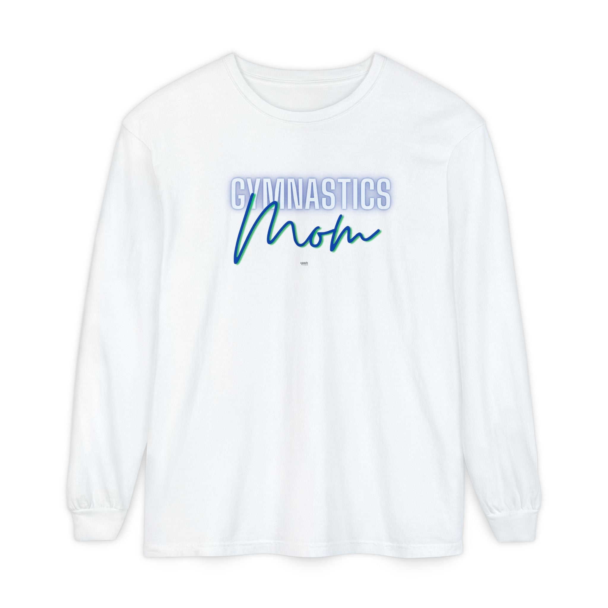 Glow Gym Mom Long Sleeve Shirt - Blue/Green (Adult)