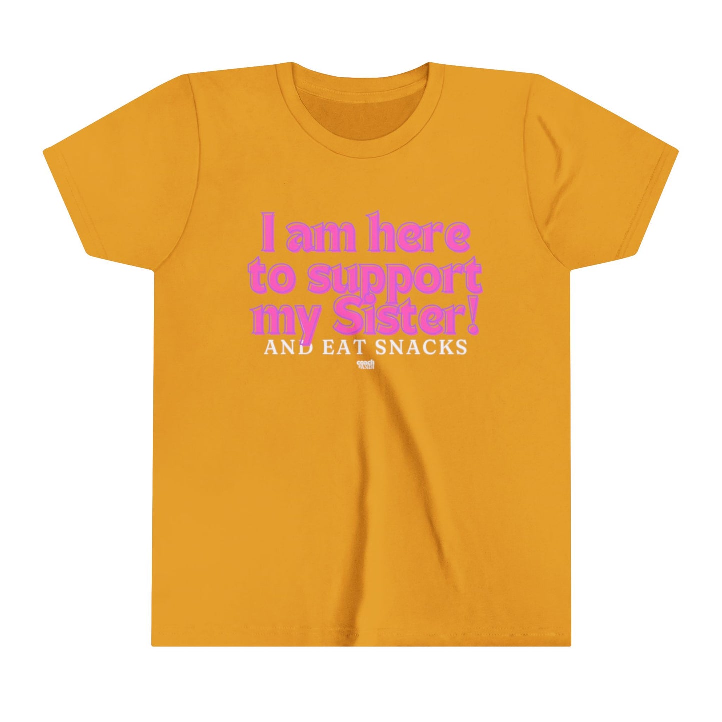 Sister Snack Support-Pink (Youth Short Sleeve Tee)