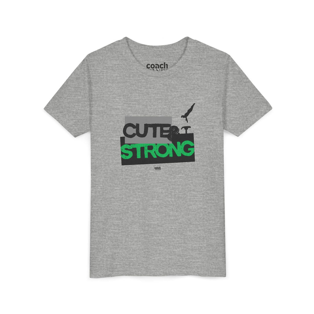 Cute & Strong Youth Short Sleeve Tee - Green/Black