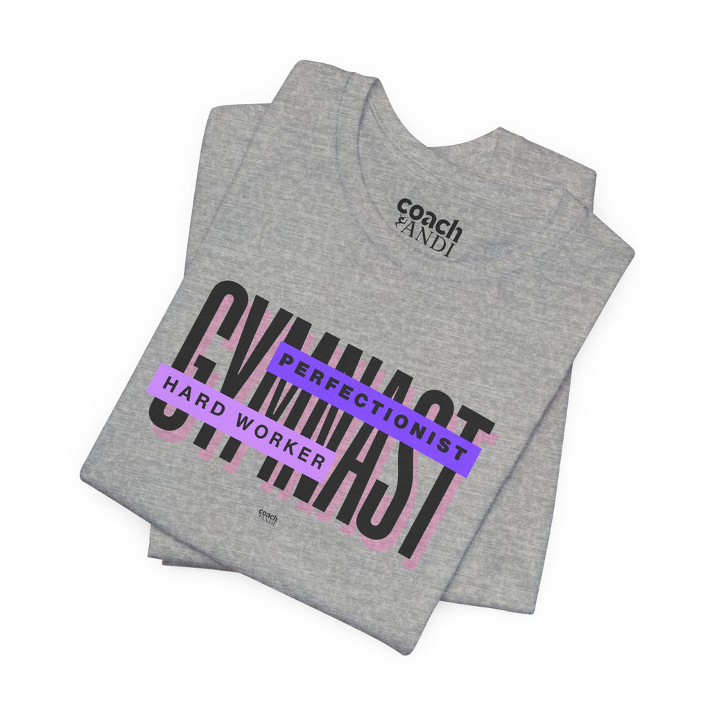 Gymnast Hard Worker Tshirt - Purple (Adult)