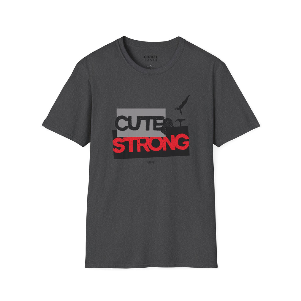 Cute & Strong Tshirt - Red/Black (Adult)