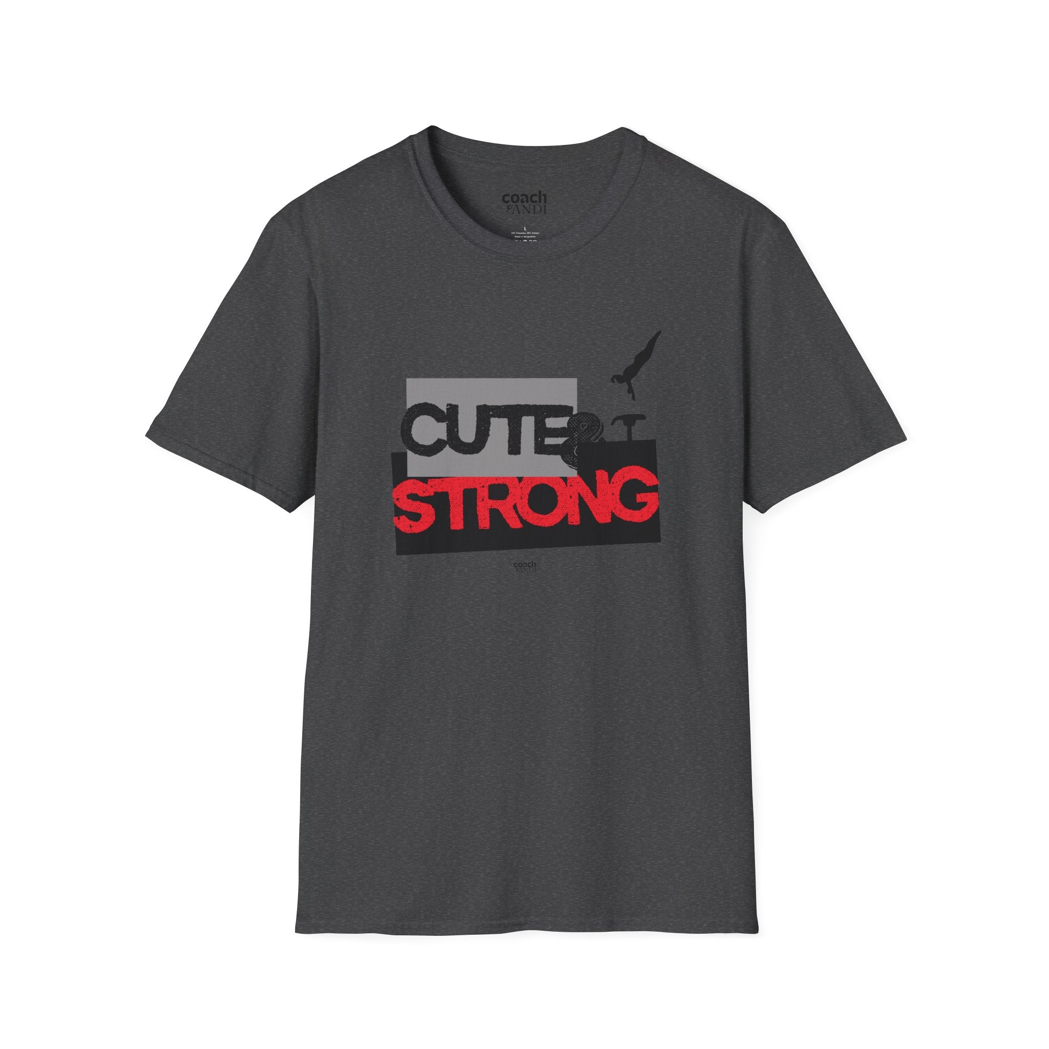 Cute & Strong Tshirt - Red/Black (Adult)