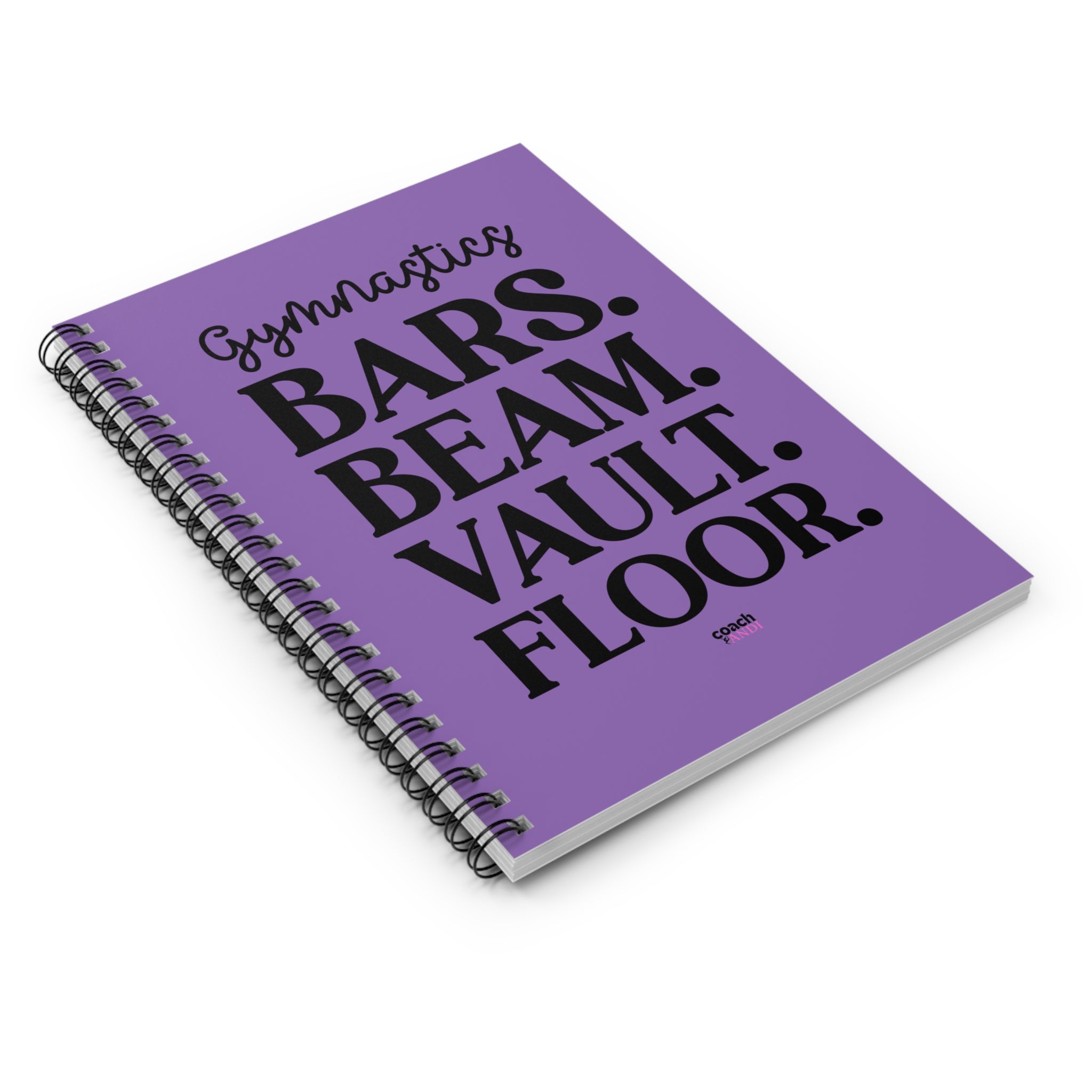 Gymnastics Events-Purple (Spiral Notebook - Ruled Line)