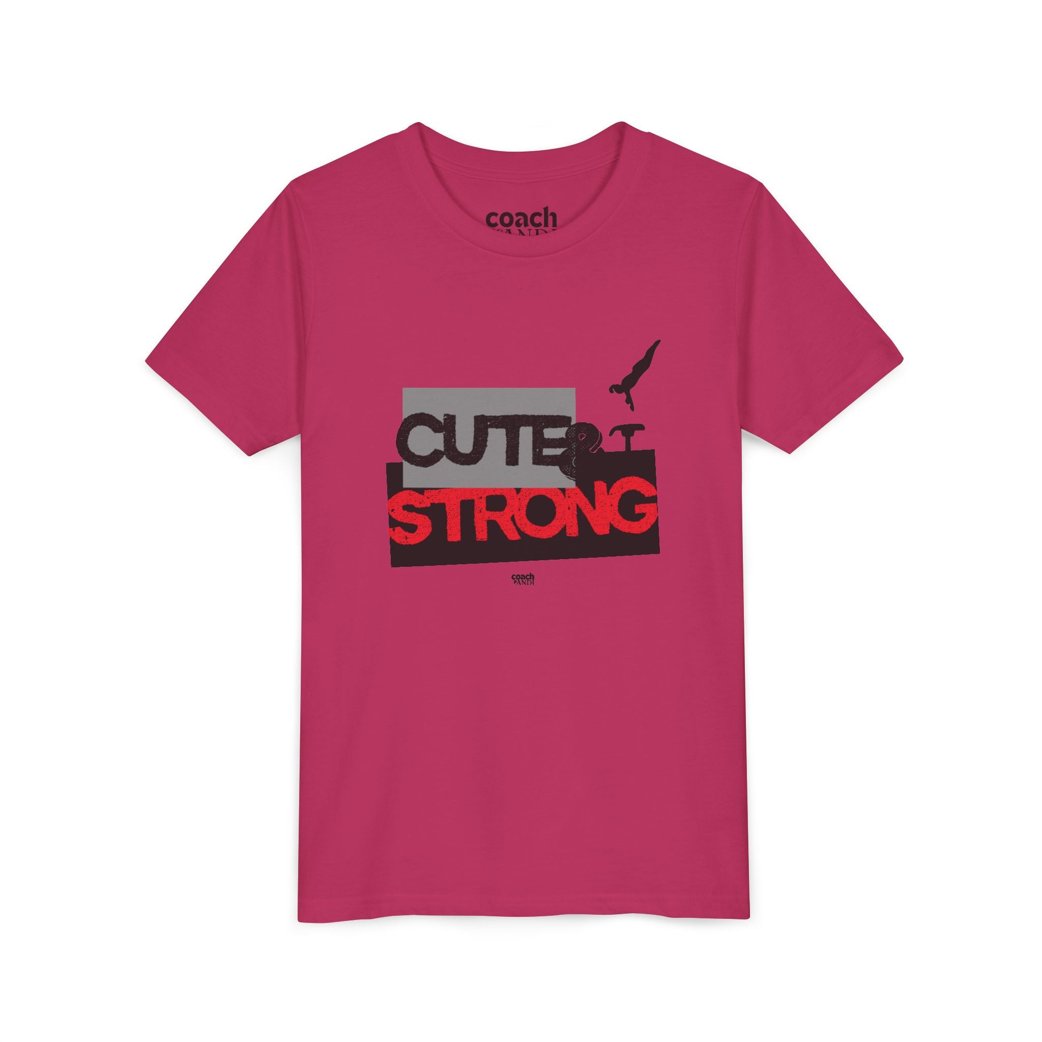 Cute & Strong Youth Short Sleeve Tee - Red/Black