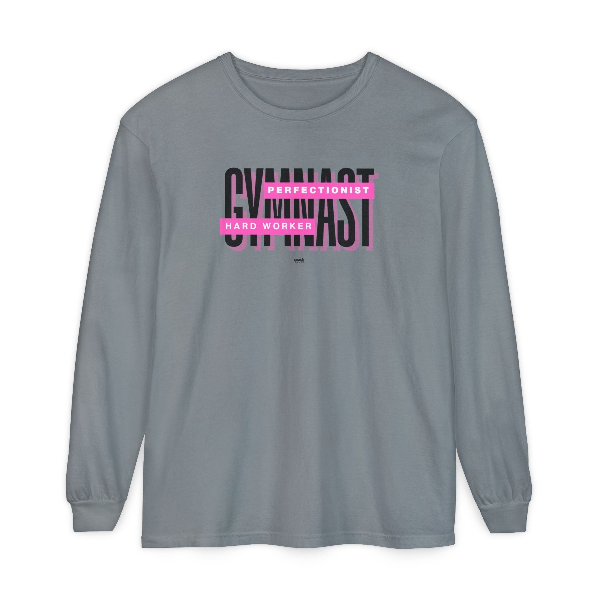 Gymnast Hard Worker Long Sleeve Shirt - Pink (Adult)