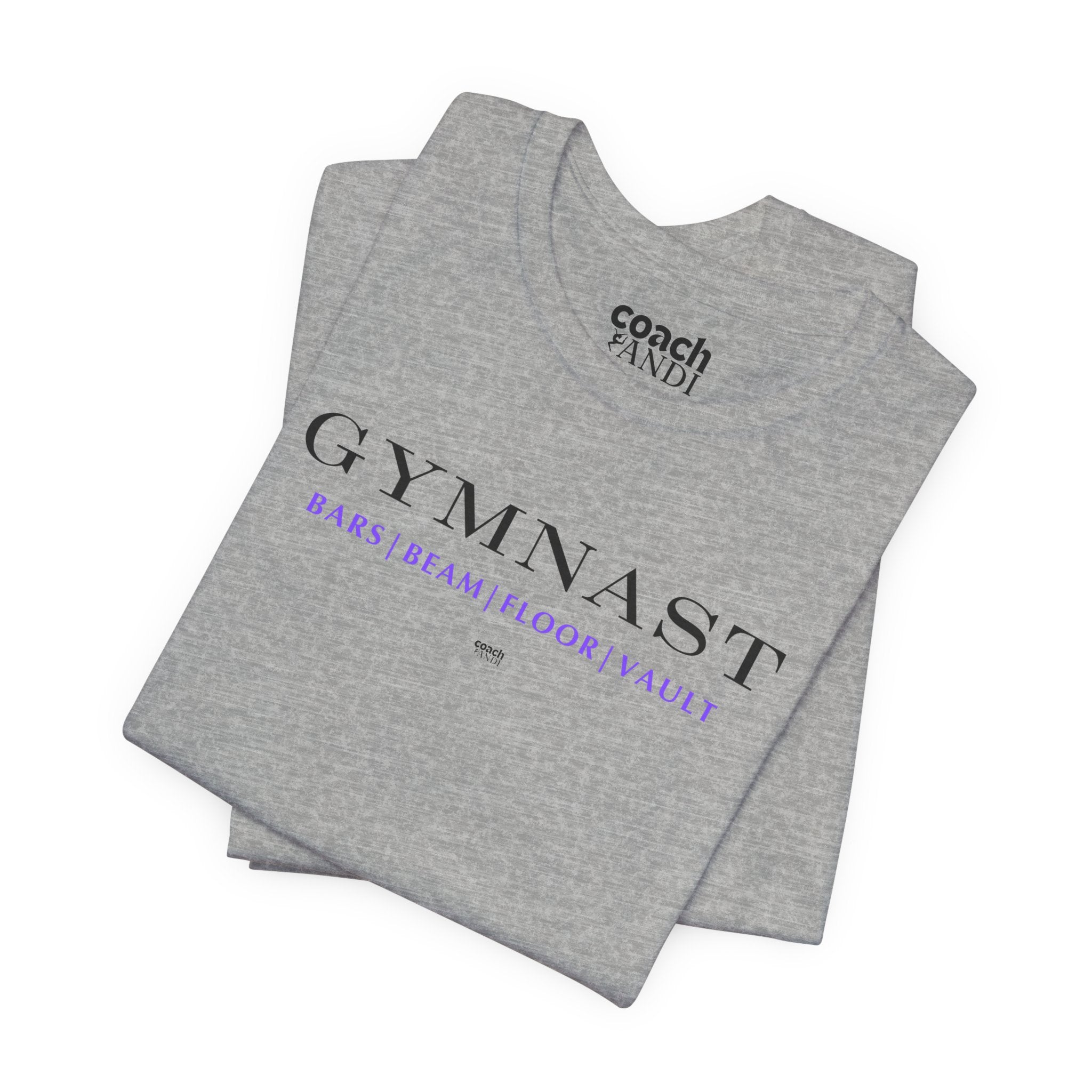 GYMNAST (Bars Beam Floor Vault) Tshirt - Purple (Adult)