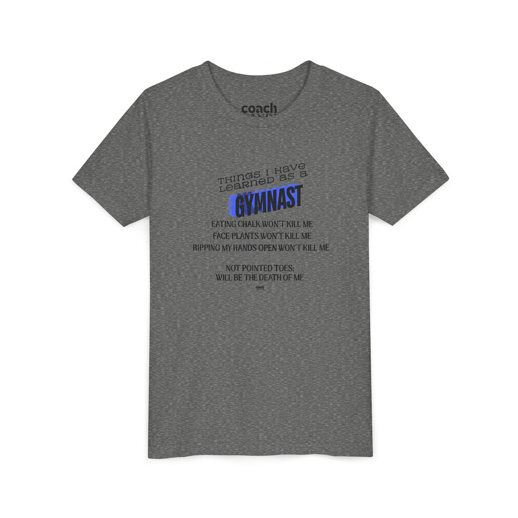 Things I Learned as a Gymnast Short Sleeve Tee - Blue (Youth)