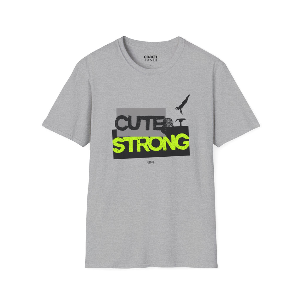 Cute & Strong Tshirt - Lime/Black (Adult)