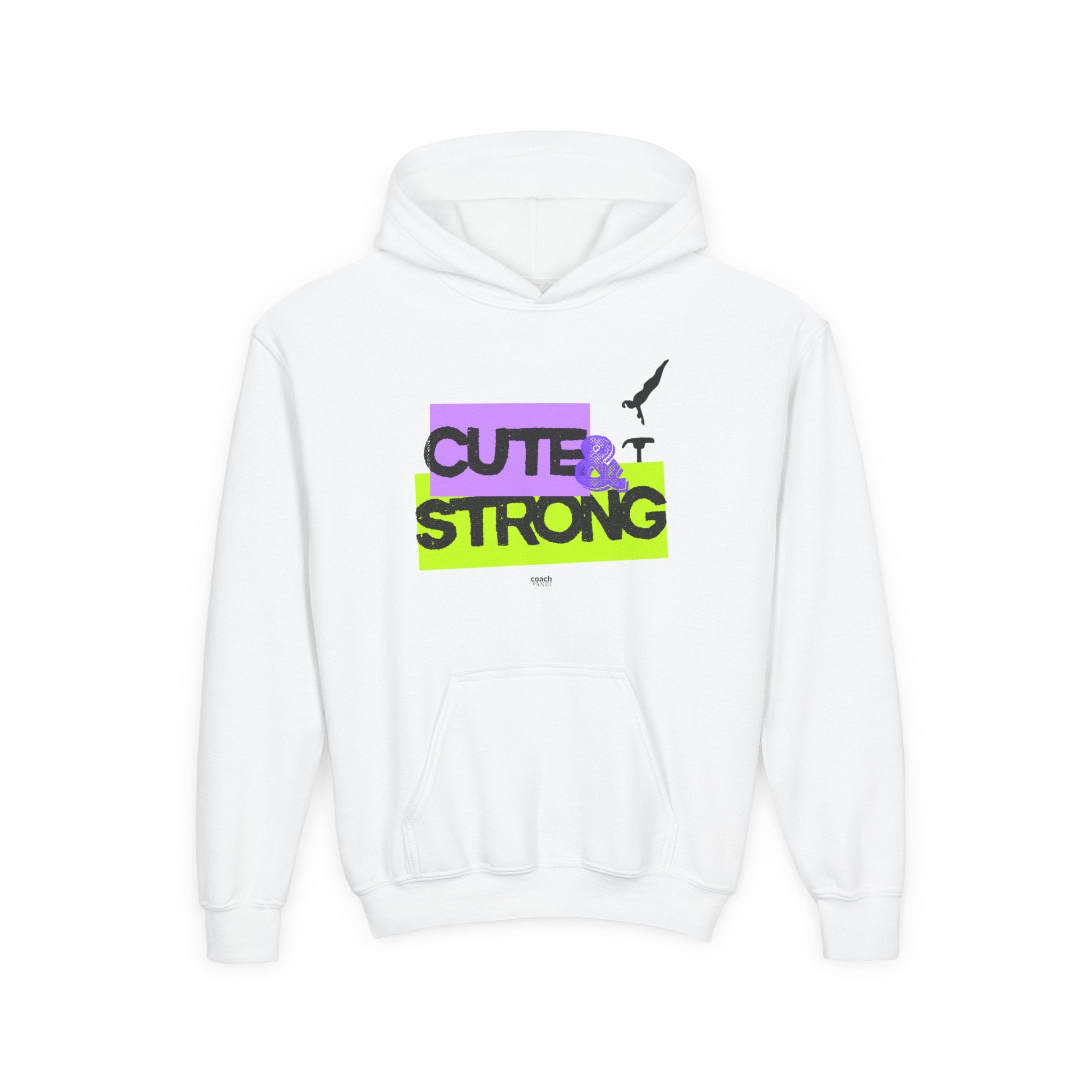 Cute & Strong Hoodie - Lavender/Lime (Youth)