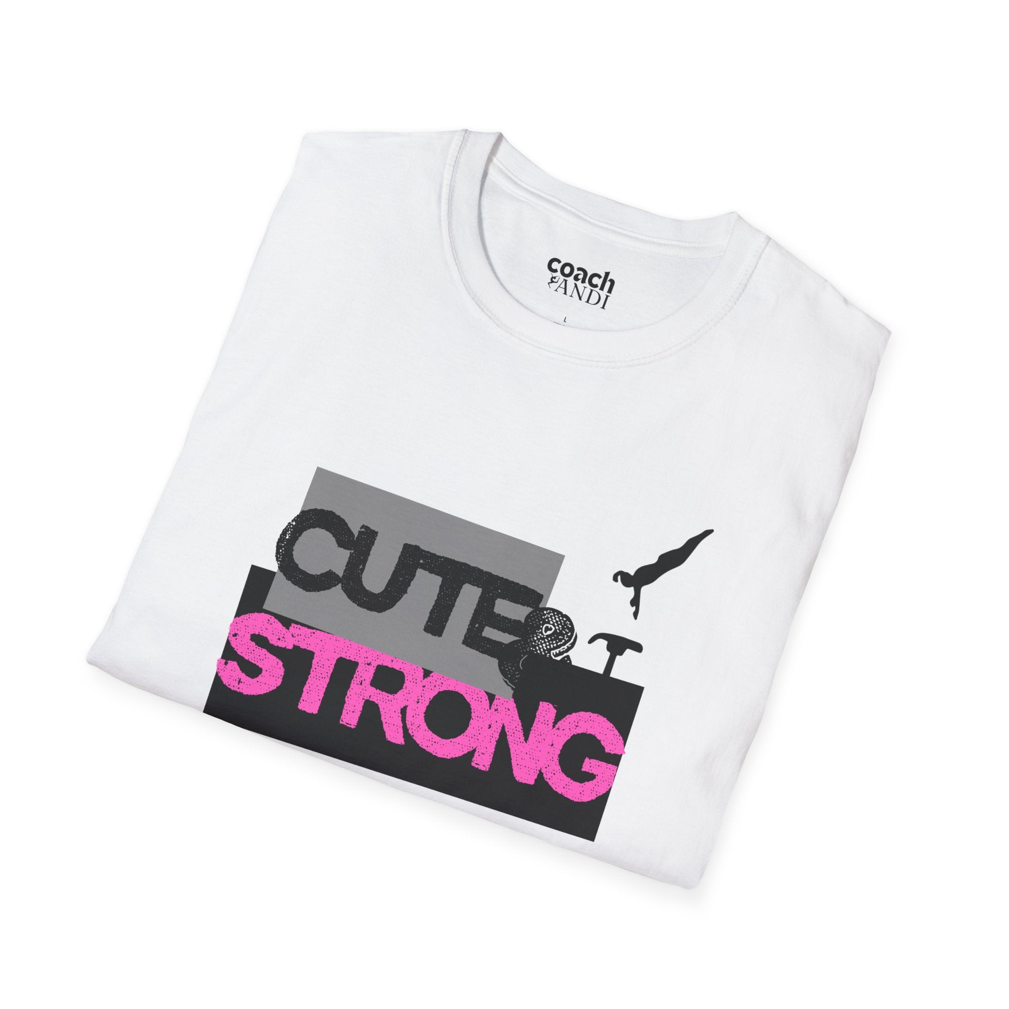 Cute & Strong Tshirt - Pink/Black (Adult)
