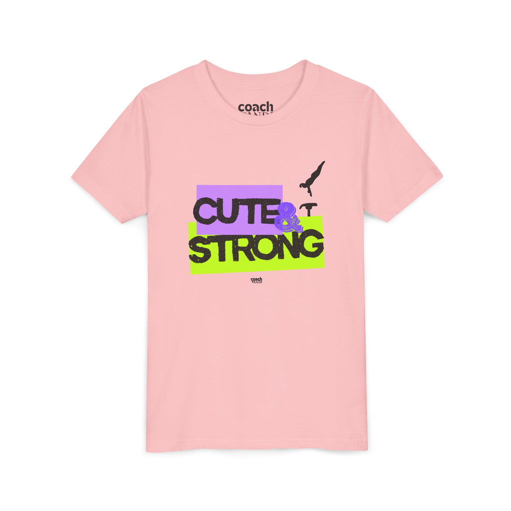 Cute & Strong Youth Short Sleeve Tee - Lavender/Lime