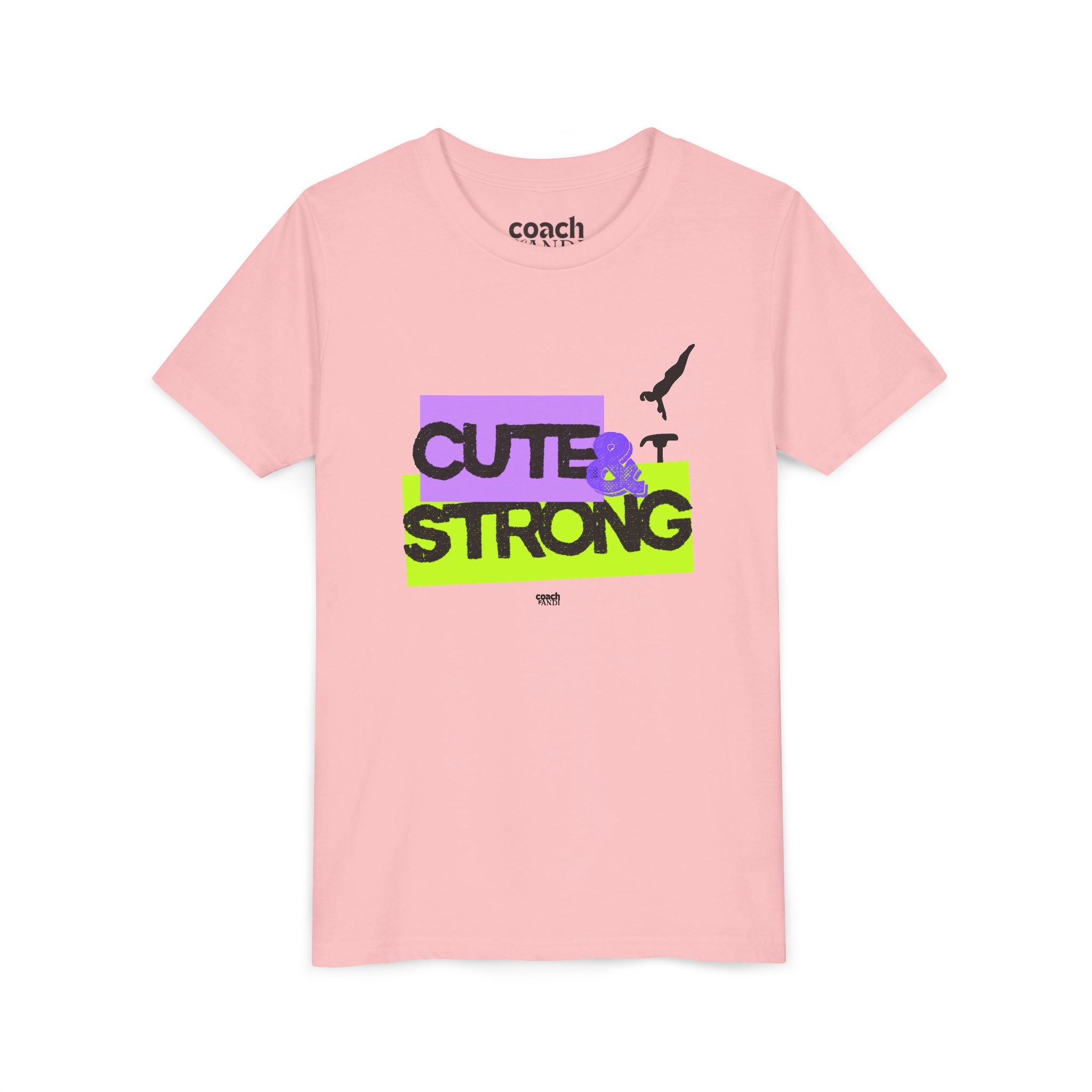Cute & Strong Youth Short Sleeve Tee - Lavender/Lime