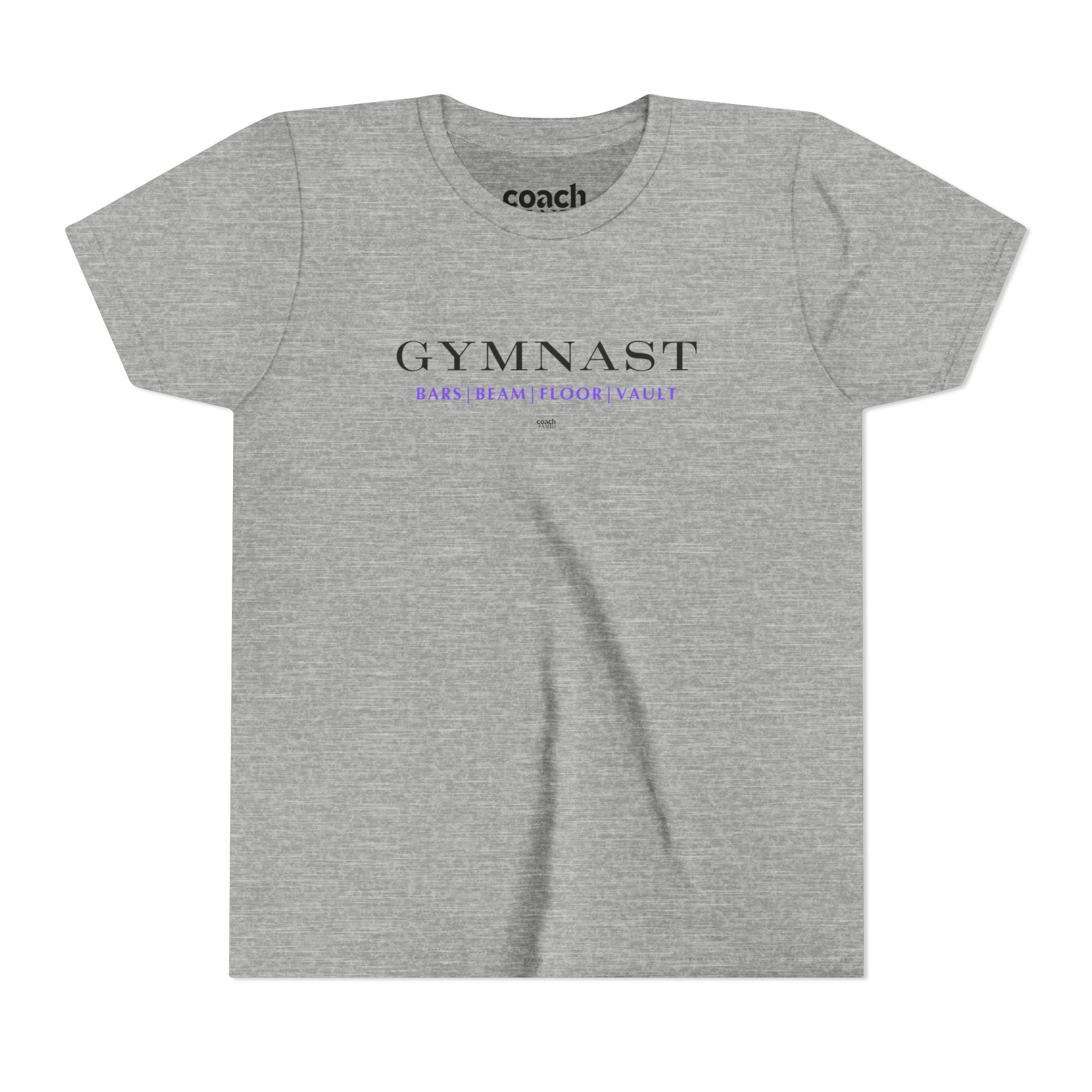 GYMNAST (Bars Beam Floor Vault) Tshirt - Purple (Youth)