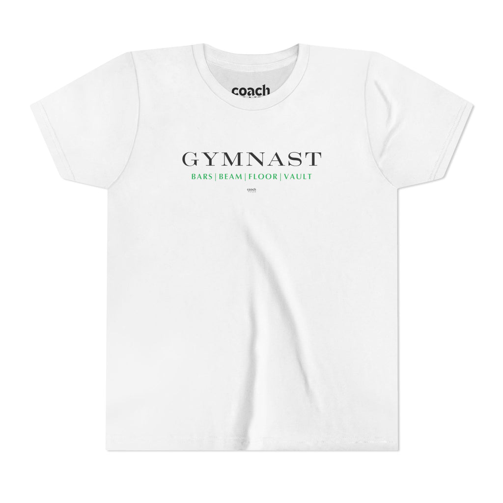 GYMNAST (Bars Beam Floor Vault) Short Sleeve Tee - Green (Youth)