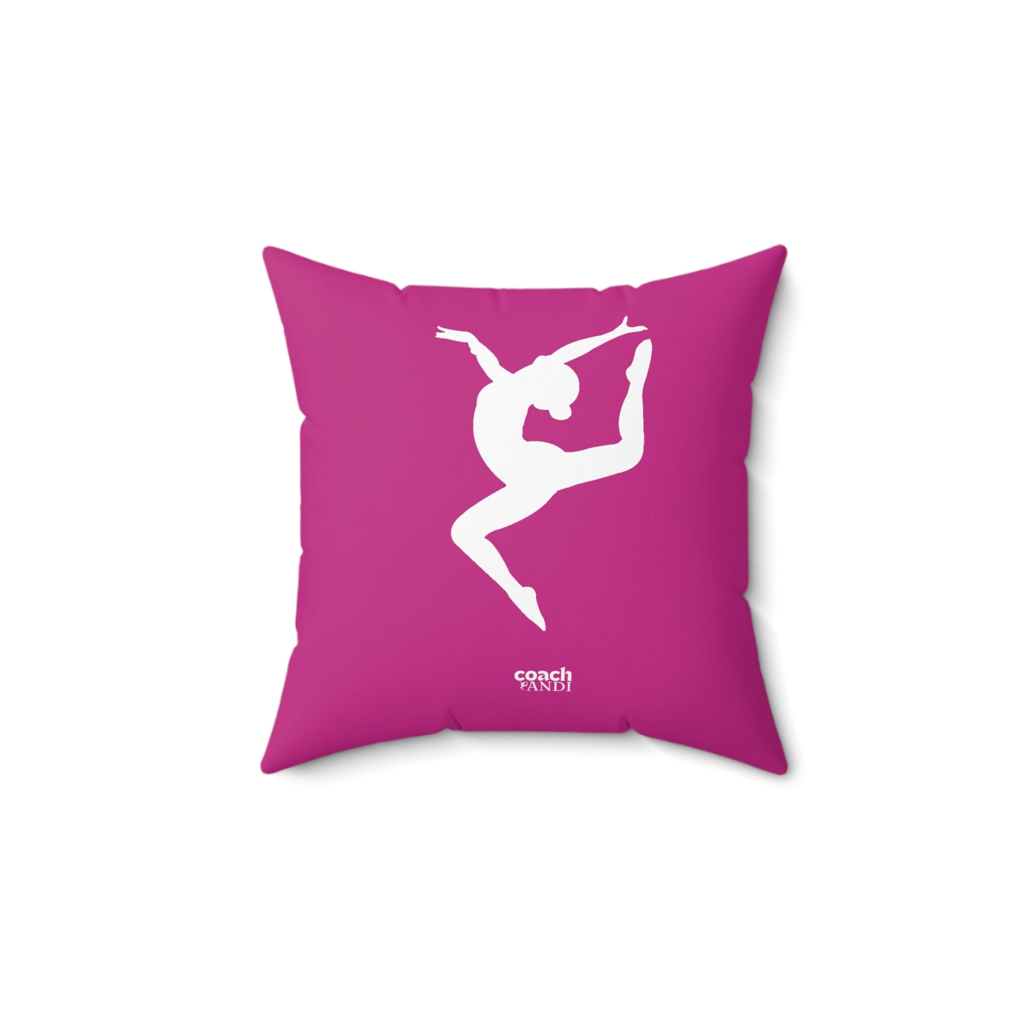 Always Be A Gymnast-Dk Pink (Spun Polyester Square Pillow)