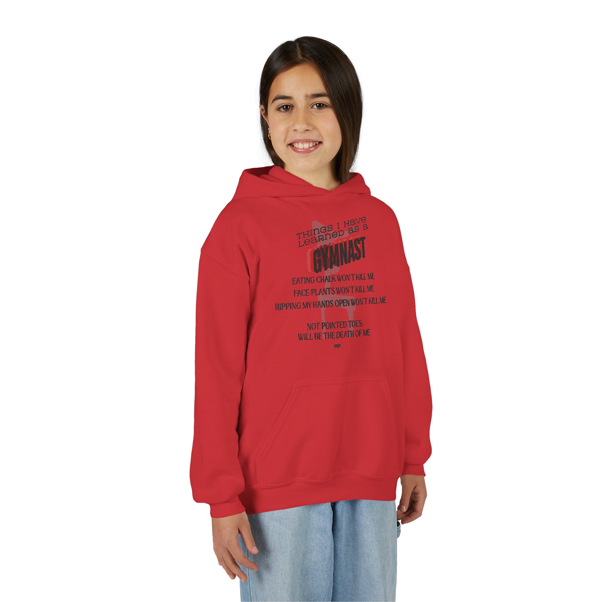 Things I learned as a Gymnast Hoodie - Red (Youth)