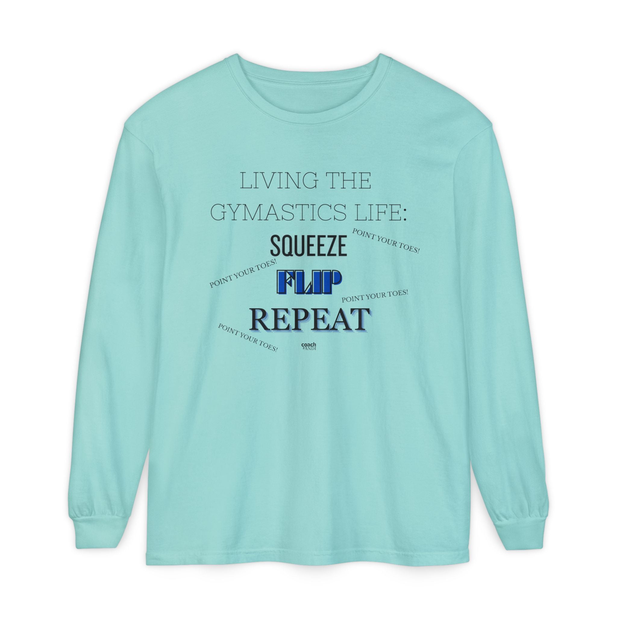 Squeeze Flip Repeat - Blue (Adult Longsleeve Shirt)