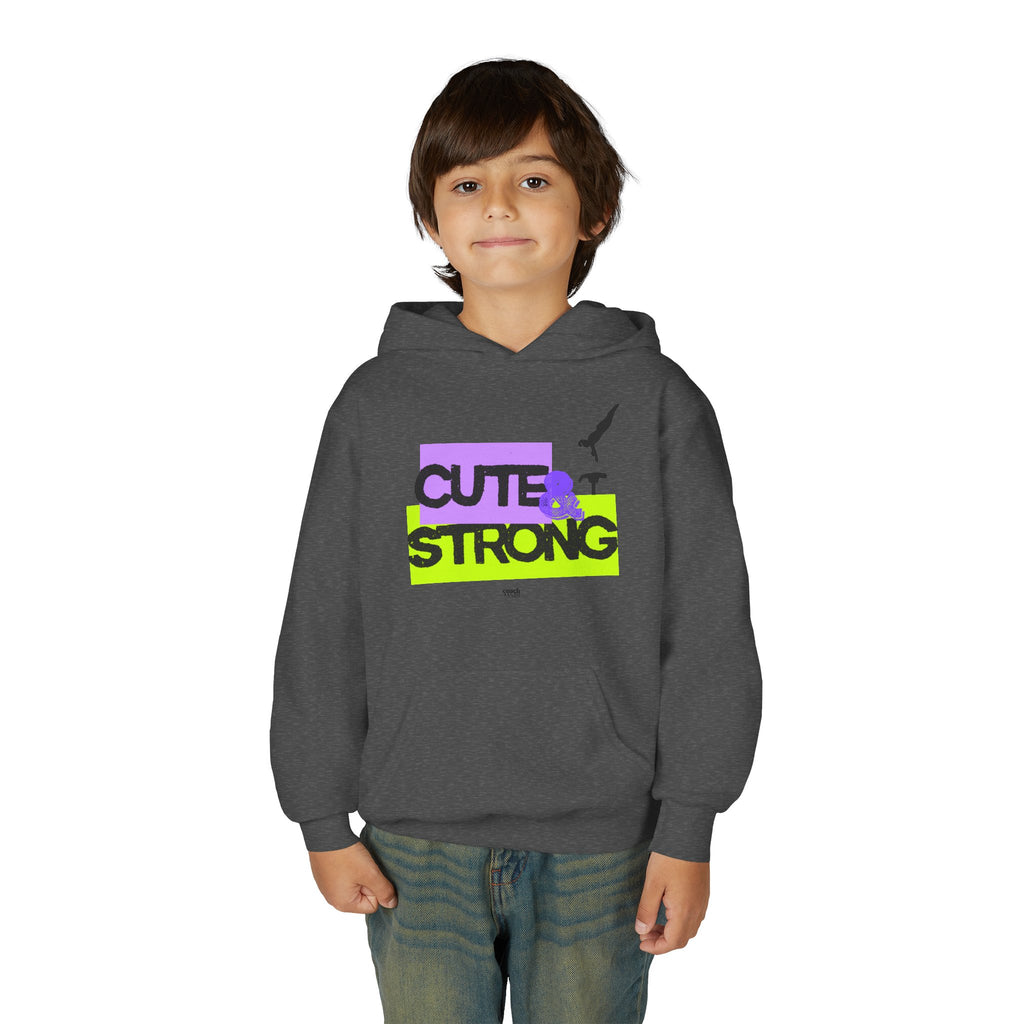 Cute & Strong Hoodie - Lavender/Lime (Youth)