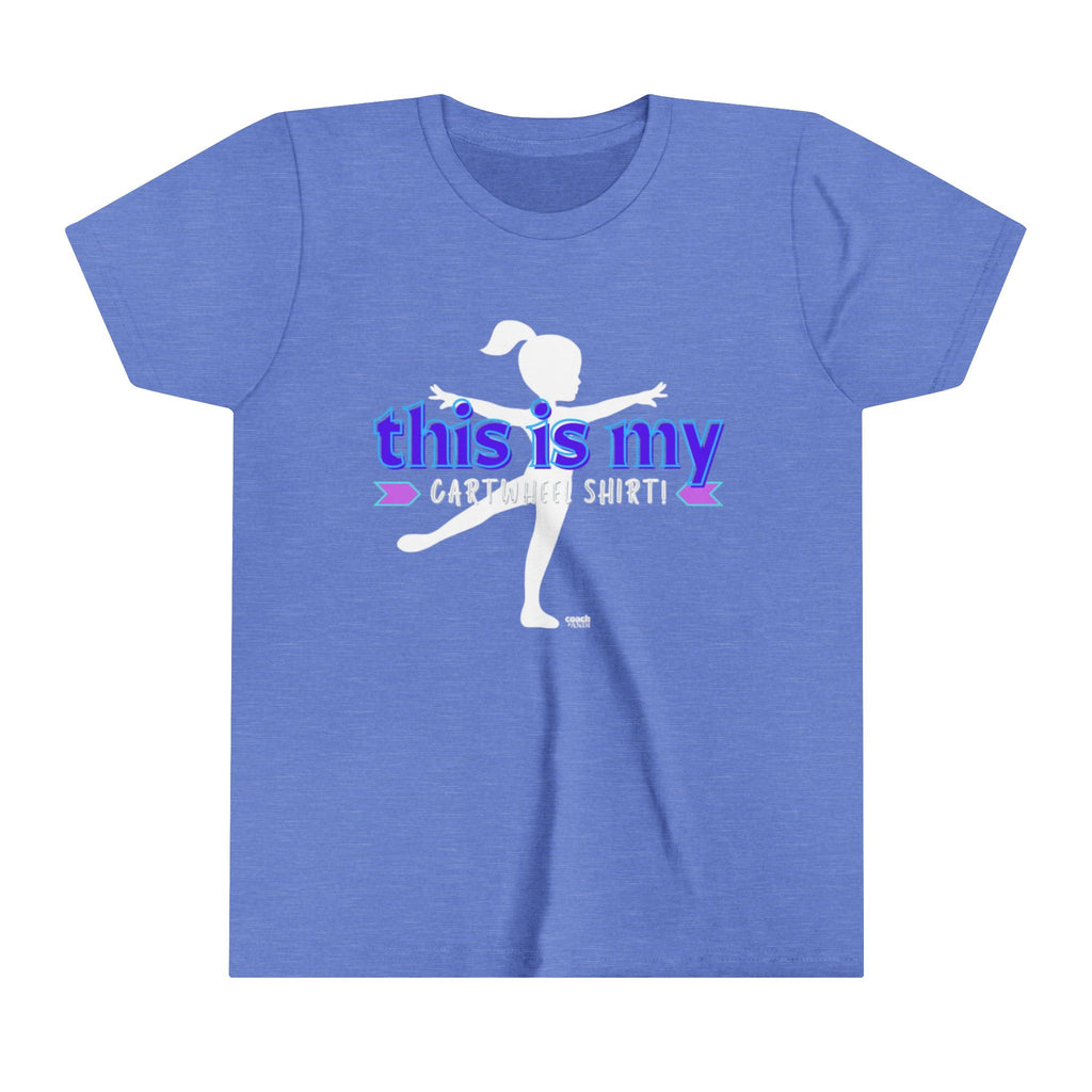 My Cartwheel Shirt-Purple/Turquoise (Youth Short Sleeve Tee)